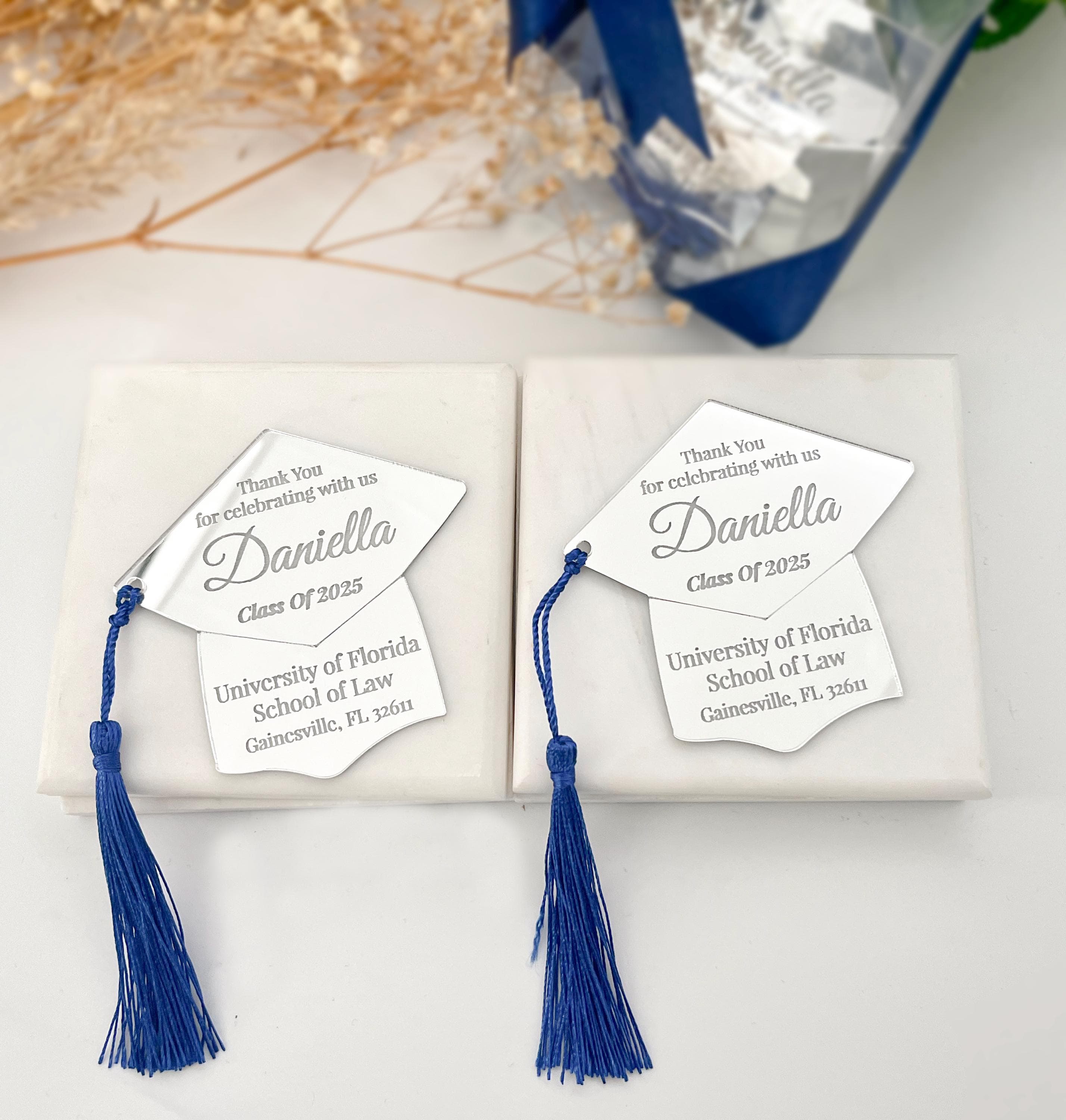 Personalized Graduation Magnet Favors, Class of 2026, Acrylic with Tassel - image 3