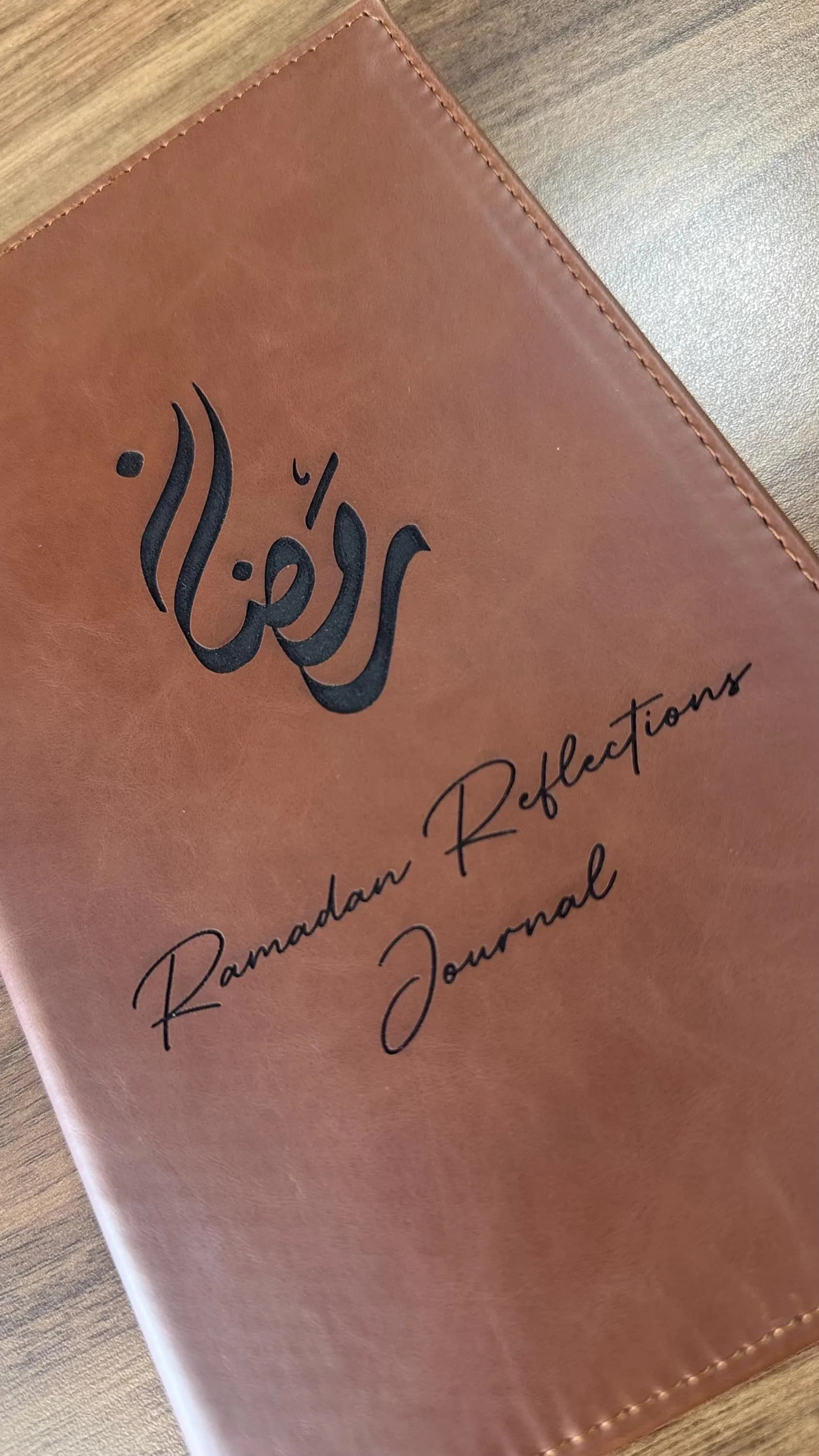 Arabic Calligraphy Vegan Leather Ramadan Journal – Refillable Islamic Gift - image 2