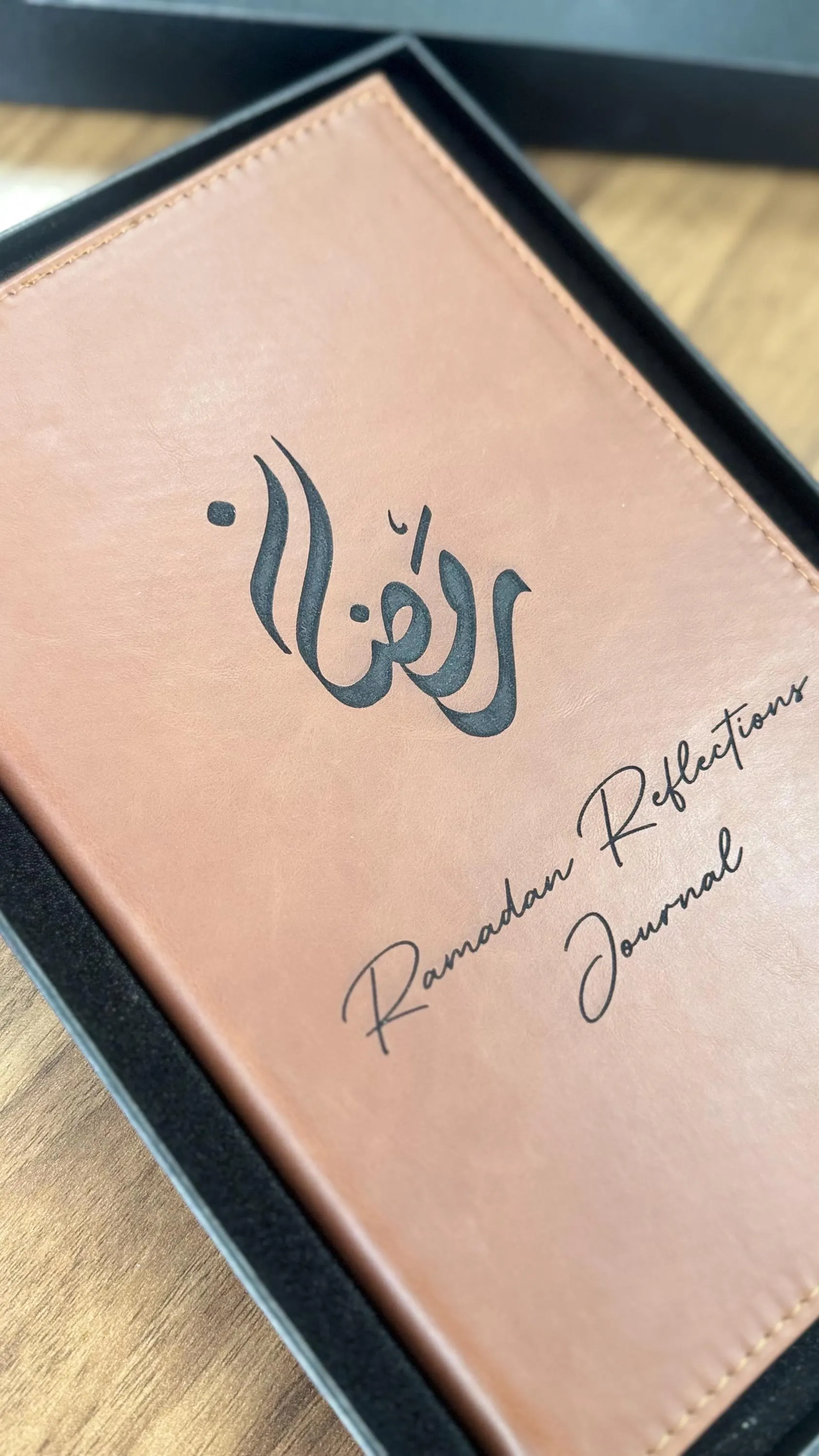 Arabic Calligraphy Vegan Leather Ramadan Journal – Refillable Islamic Gift - image 3