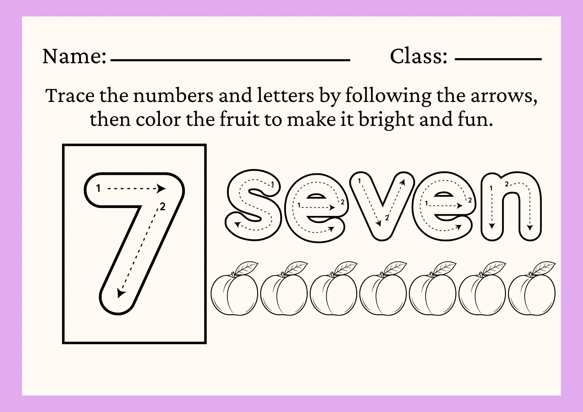 Number Tracing Worksheets 1-9 Printable | Preschool Math Activities | Kids Trace and Color Worksheets | Homeschool Learning Pack - image 4