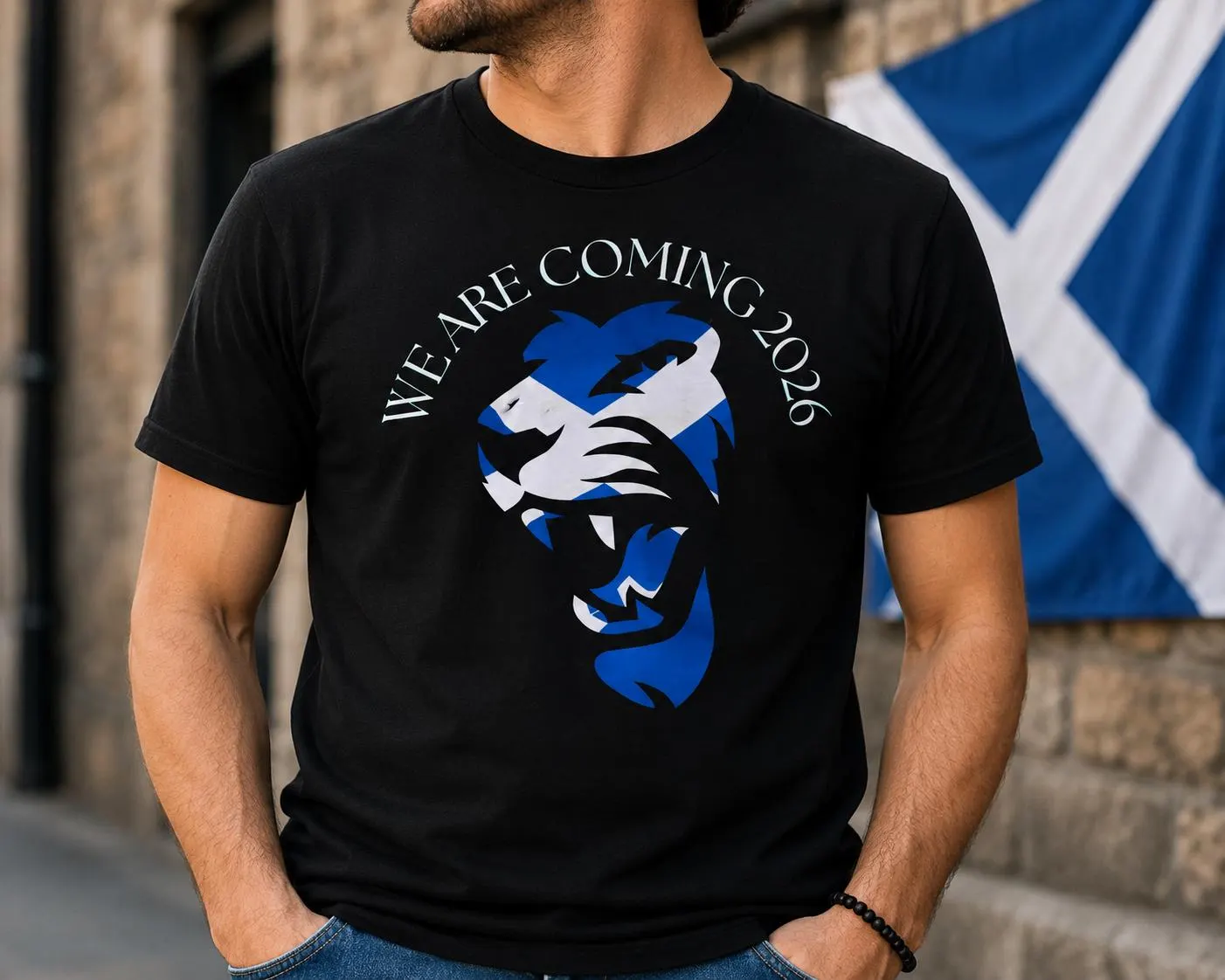 Scotland World Cup 2026 T-Shirt, Scottish Football Lion Tee