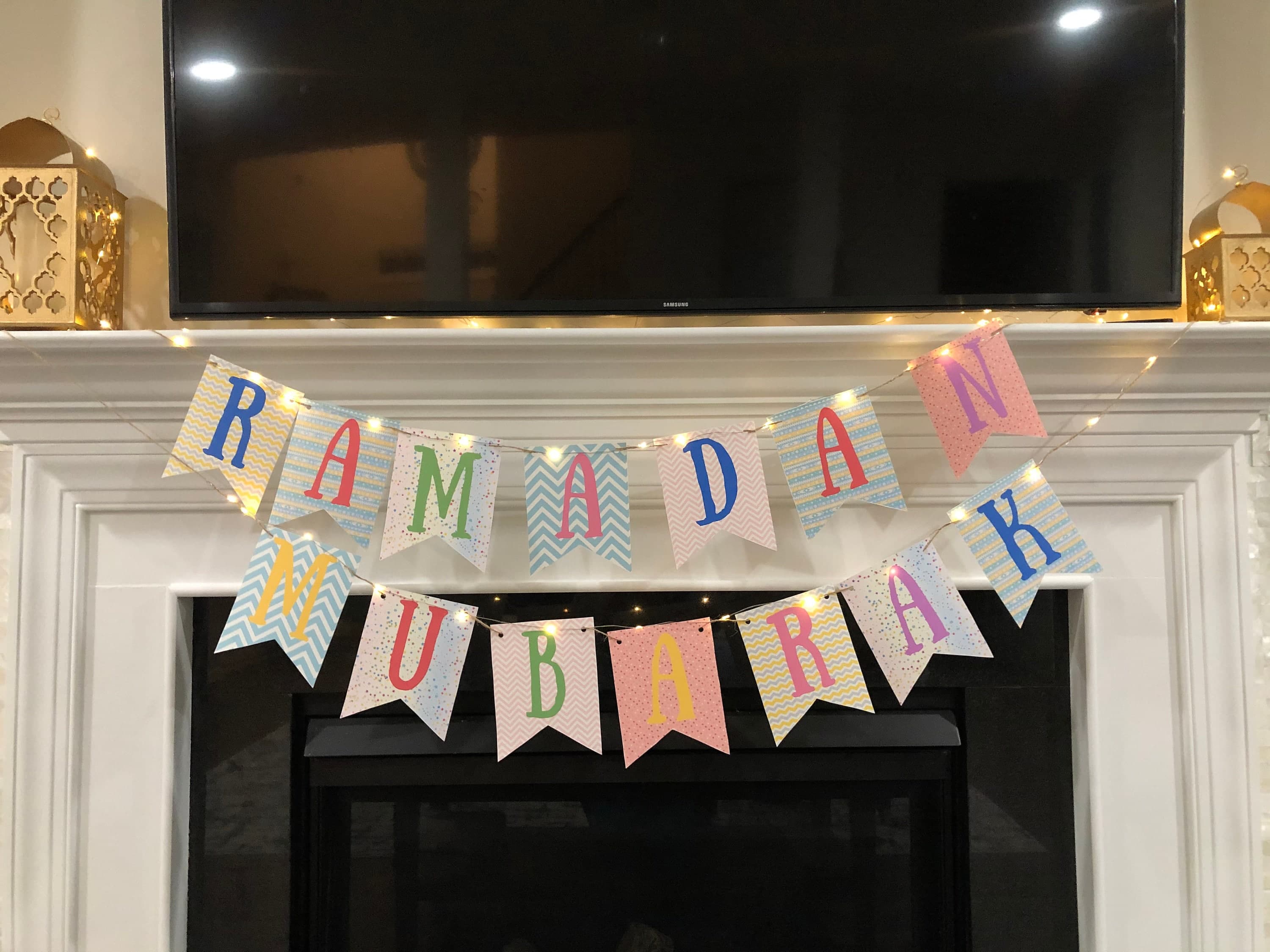 Ramadan Mubarak banner printable,Ramadan Mubarak sign,Ramadan Kareem banner,Ramadan decor - image 3
