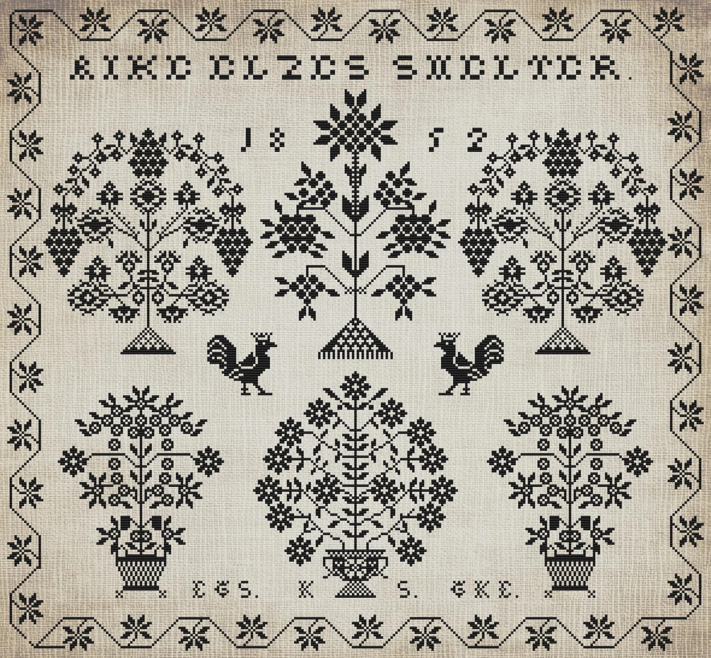 Dutch Sampler 1852 | Counted Cross Stitch Pattern | Antique Sampler | Instant download | PDF | Pattern Keeper | Cross Stitch Saga - image 3