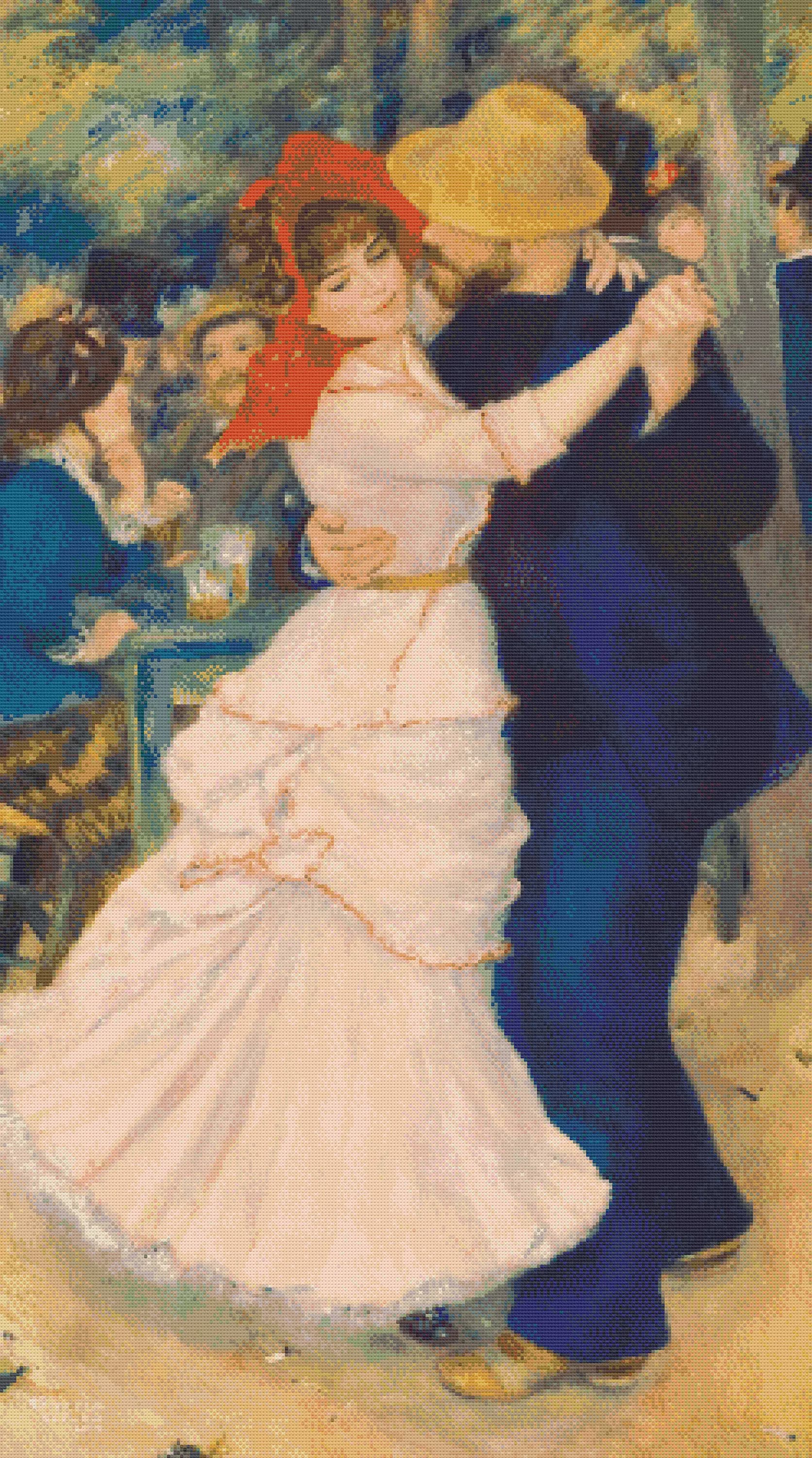 Dance at Bougival Cross Stitch Pattern | Renoir Painting (PDF) - image 4