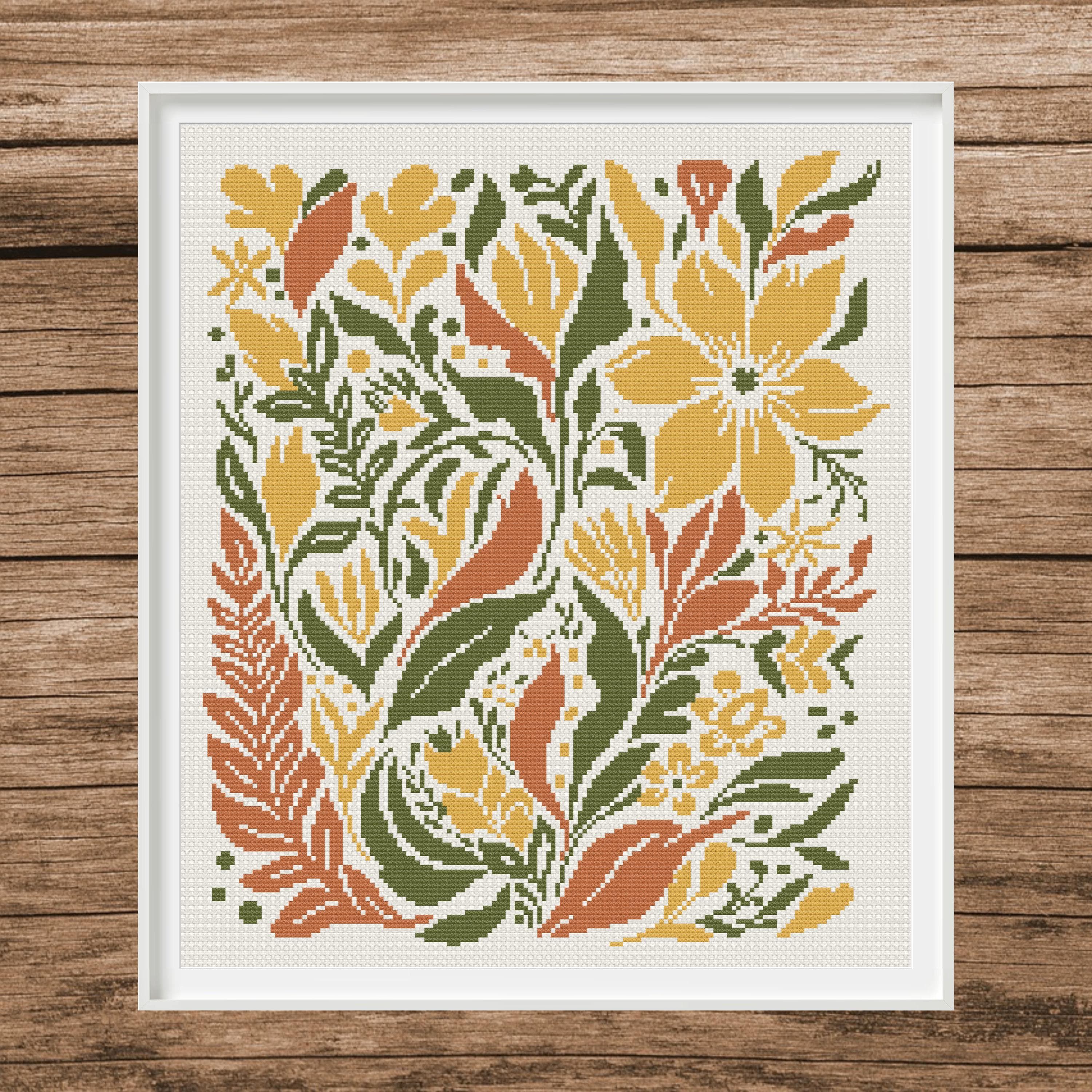 Boho Floral Cross Stitch Pattern Set | Sampler (PDF Download) - image 3