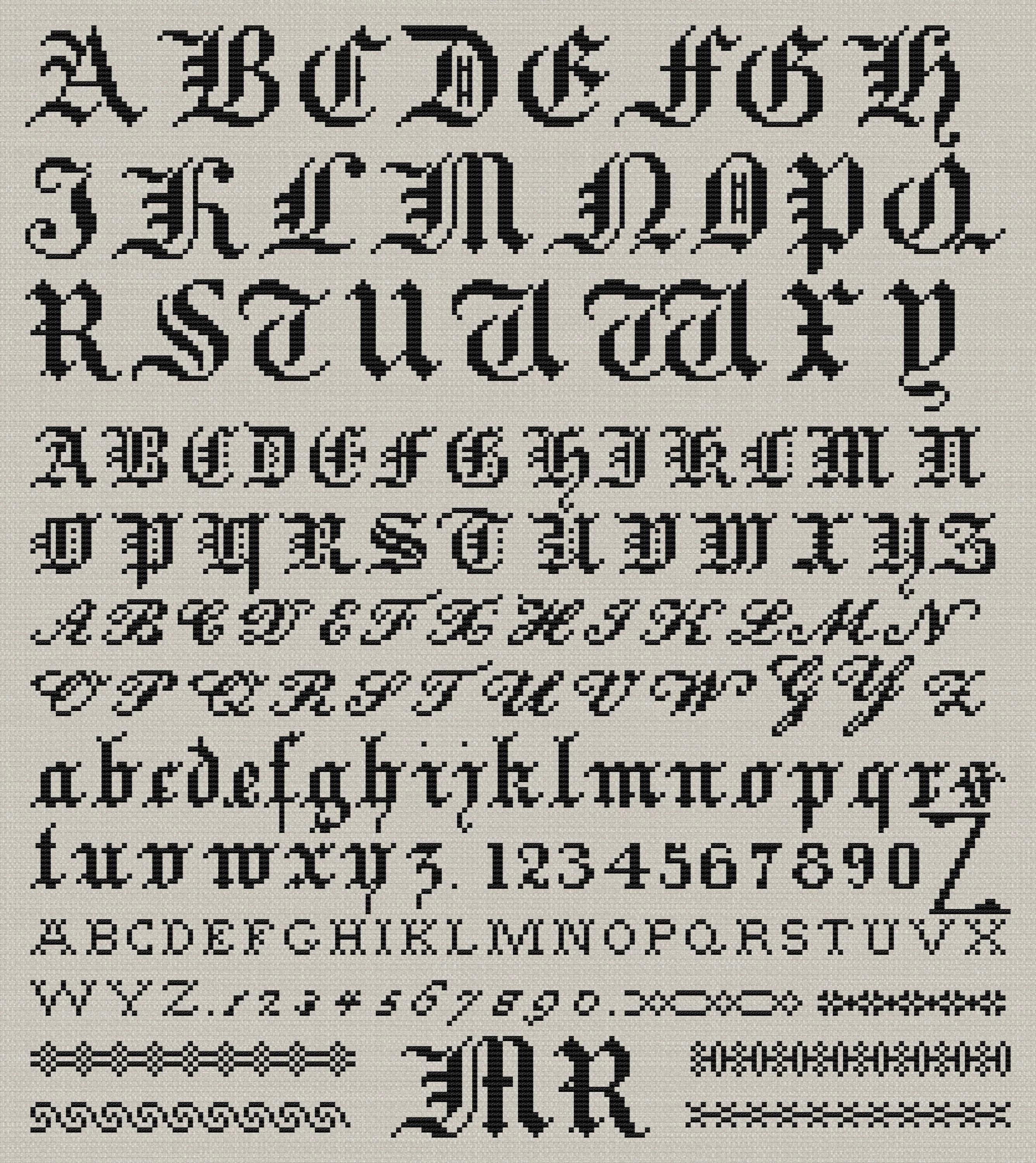 19th-century Belgian Sampler | Counted Cross Stitch Pattern | Antique Sampler | Instant download| PDF| Pattern Keeper| Cross Stitch Saga - image 3