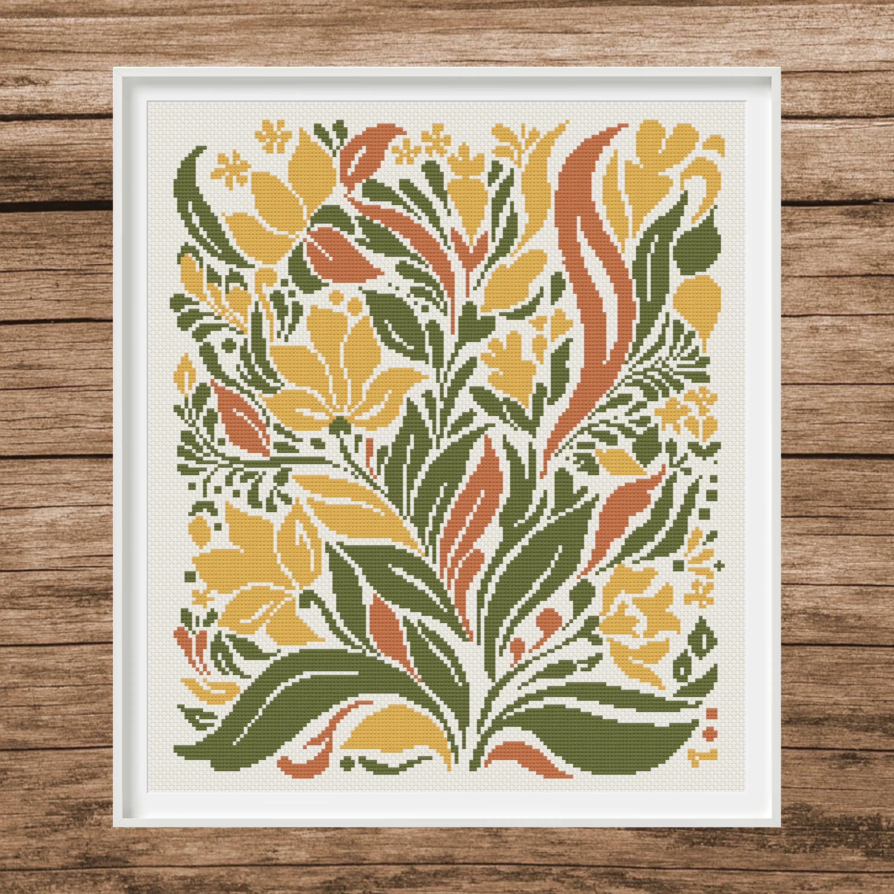 Boho Floral Cross Stitch Pattern Set | Sampler (PDF Download) - image 5