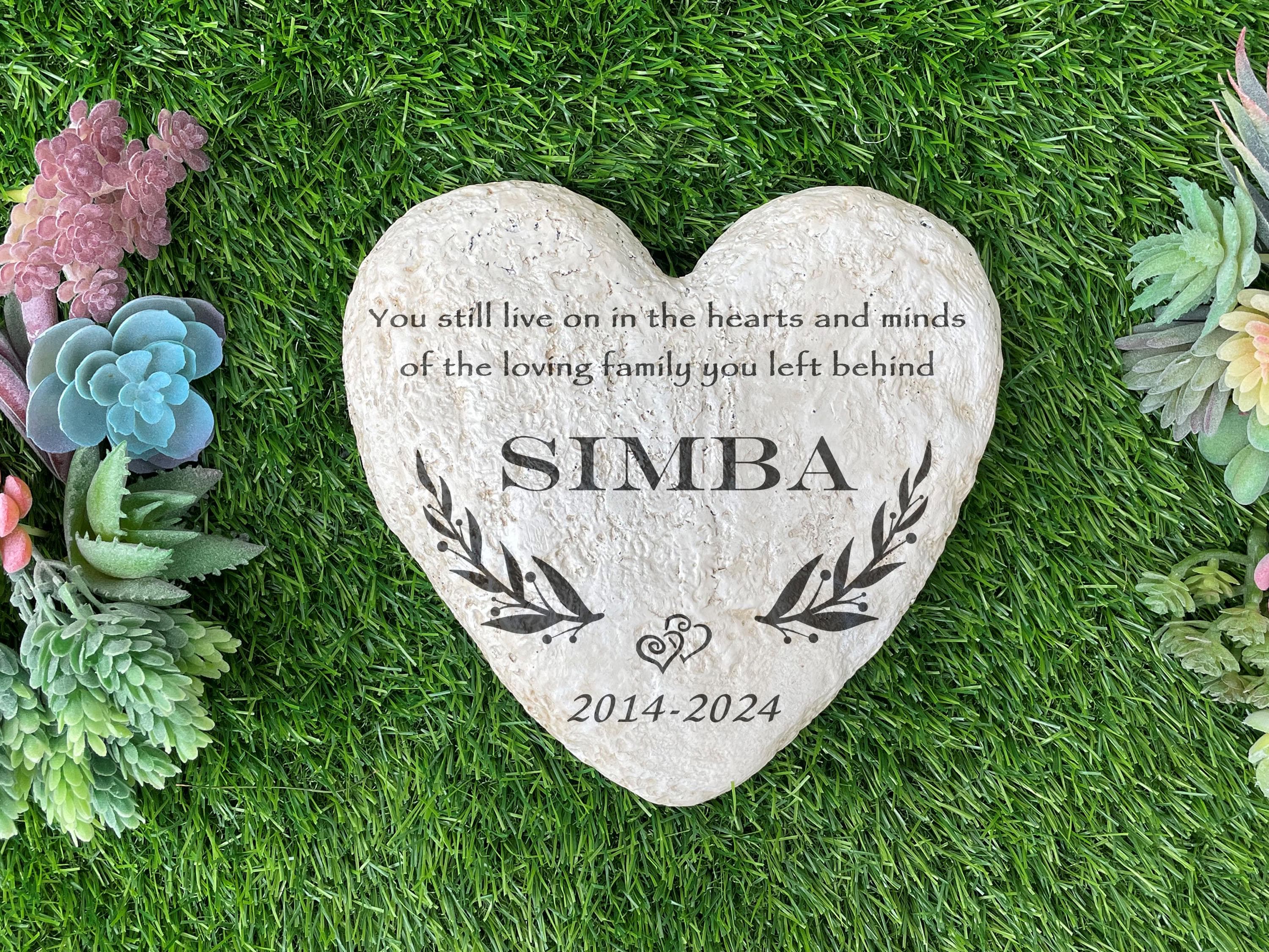 Engraved Pet Memorial Stone, Heart Shaped Garden Stone, Dog Bereavement Gift - image 4