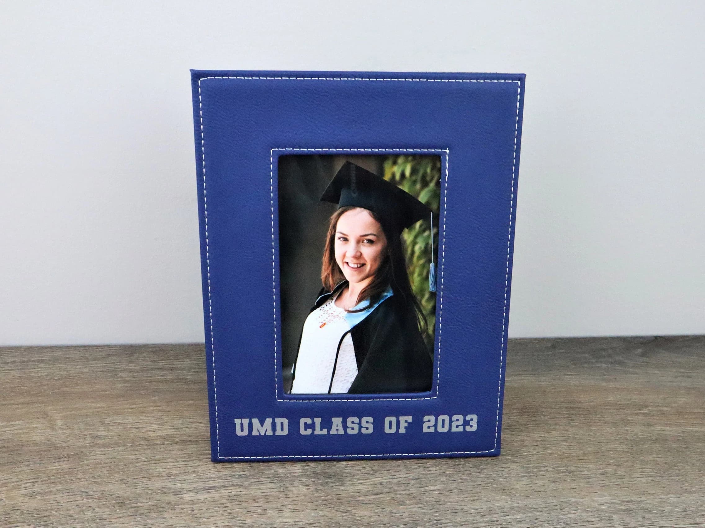 Personalized Faux Leather Picture Frame: Engraved Portrait Display (4x6, 5x7) - image 5