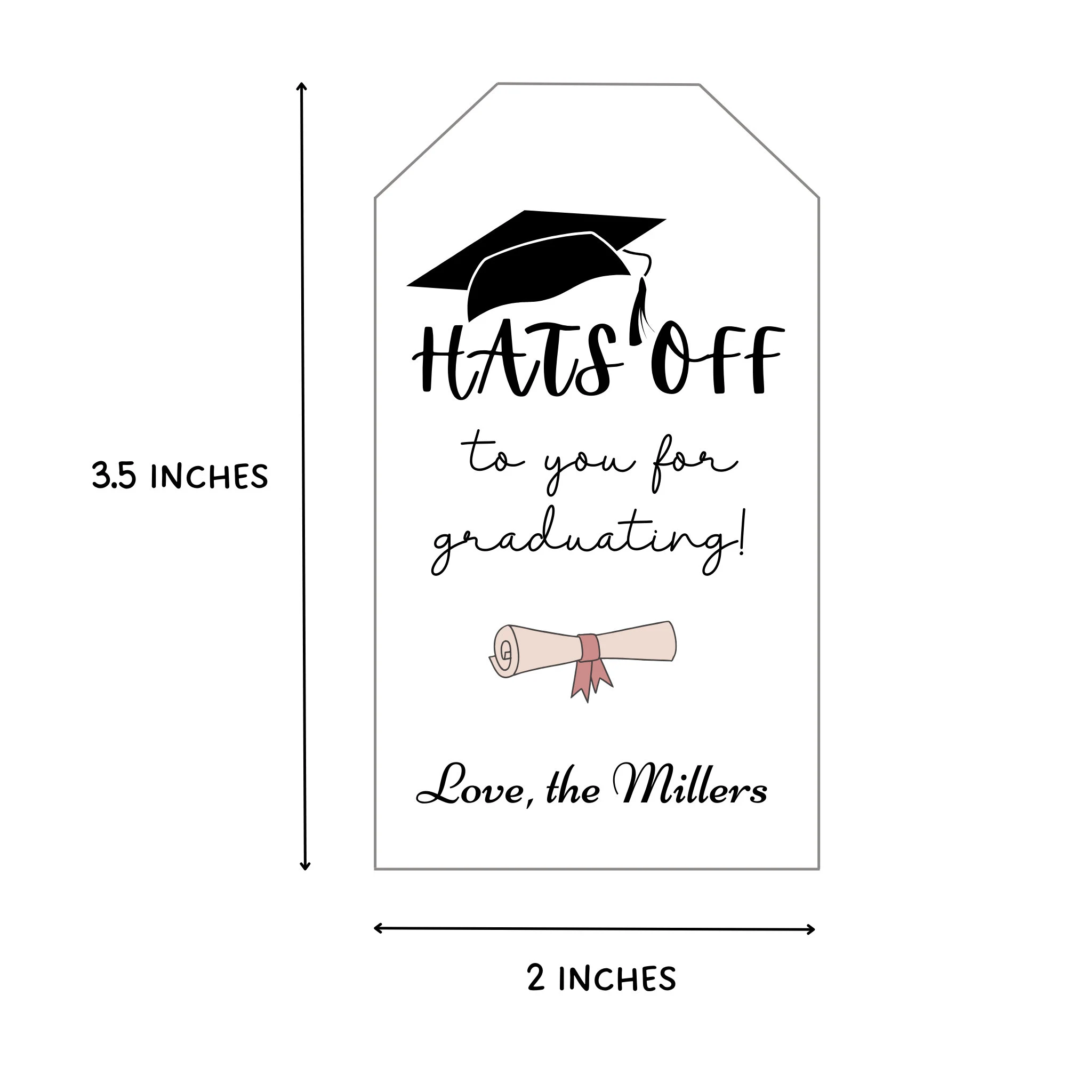Custom Graduation Gift Tags, Personalized Graduation Tags, Congrats Grad, Senior Grad Gift Tag, Tag for Grad Gifts, Class of 2026 Gift Tags - image 5