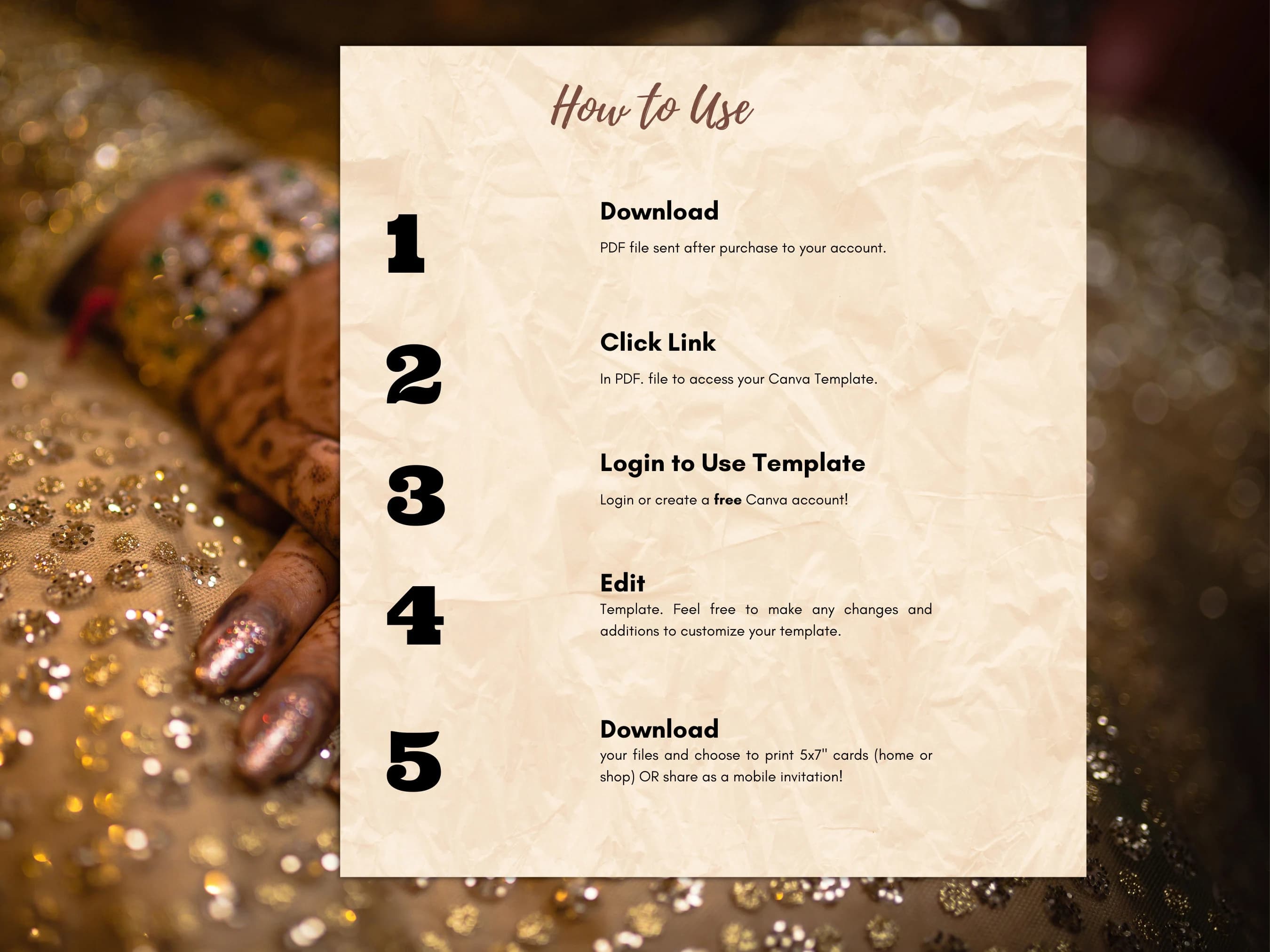 Arab Henna Party Digital wedding Invitation, Wedding Invitation Template, Editable Custom Printable Canva, Instant Download, حفل زواج - image 5
