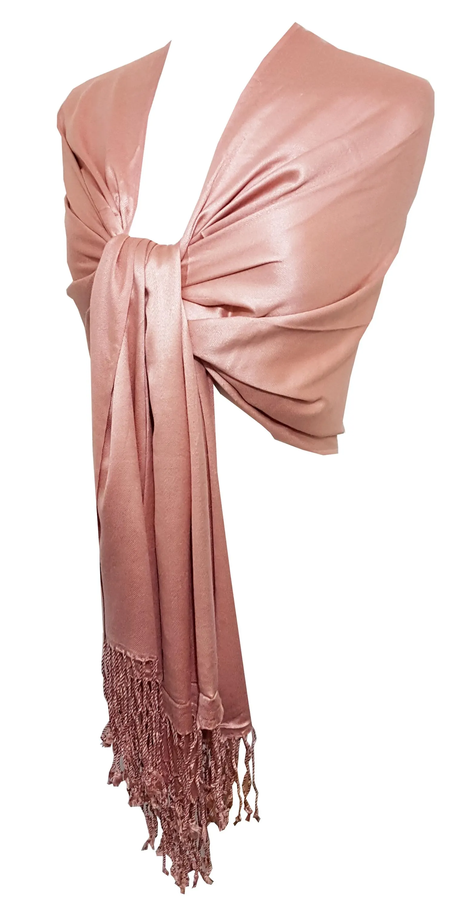 Large Silky Feel Pashmina Shawl: Soft Viscose Silk Blend - image 5