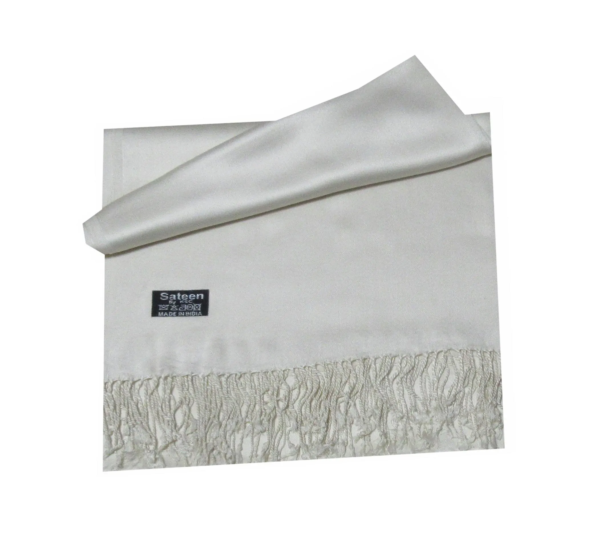Cream Viscose Silky Pashmina Shawl Wedding Elegance Bridesmaid Gift 70cm x 180cm - image 4
