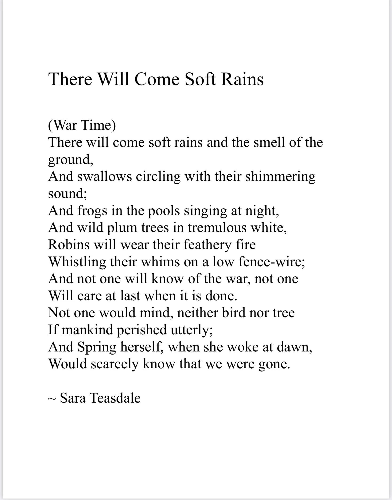 There Will Come Soft Rains PDF Download