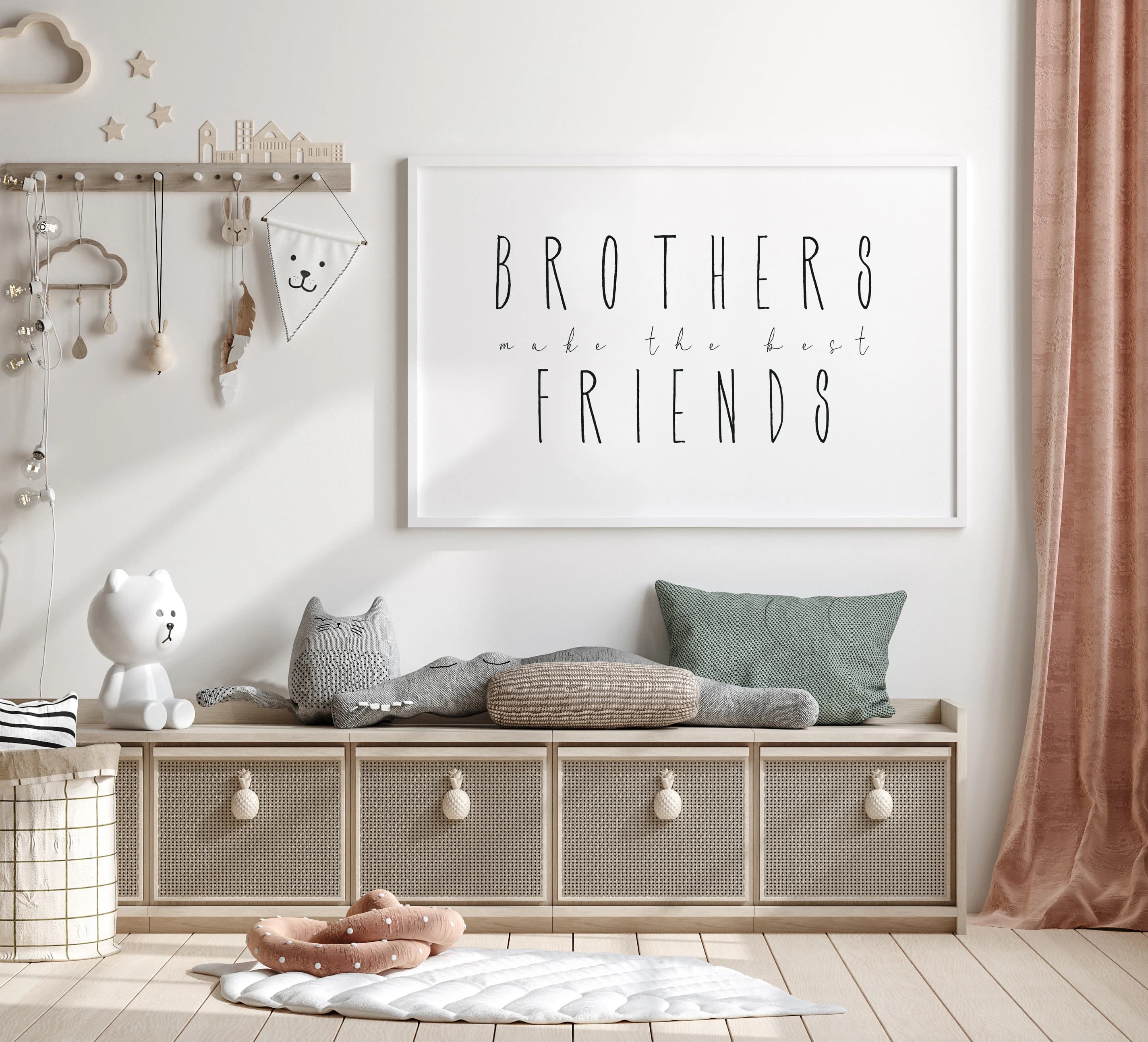 Minimalist Brothers Make The Best Friends Printable Boy Nursery Prints Boy Twins Nursery Decor Boys Playroom Prints - image 4