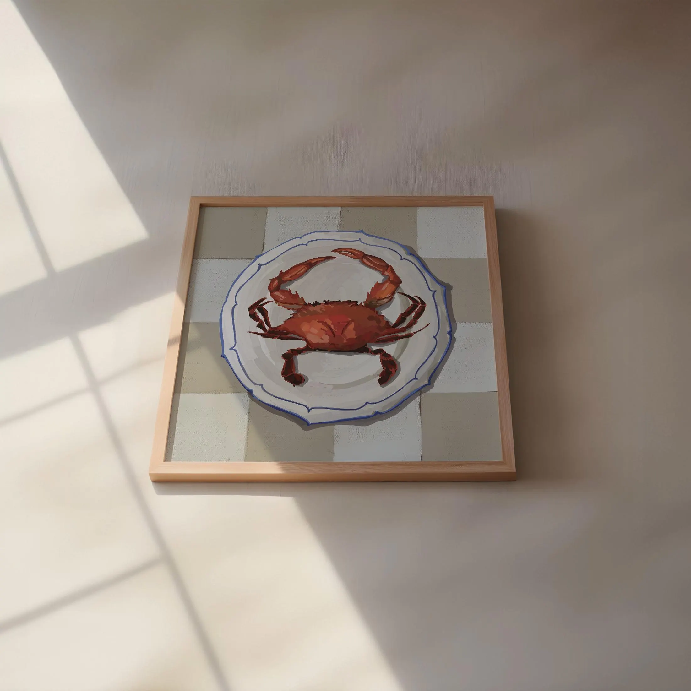 Foodie Poster Printable Crab Illustration Art Print Seafood Kitchen Wall Decor - image 3