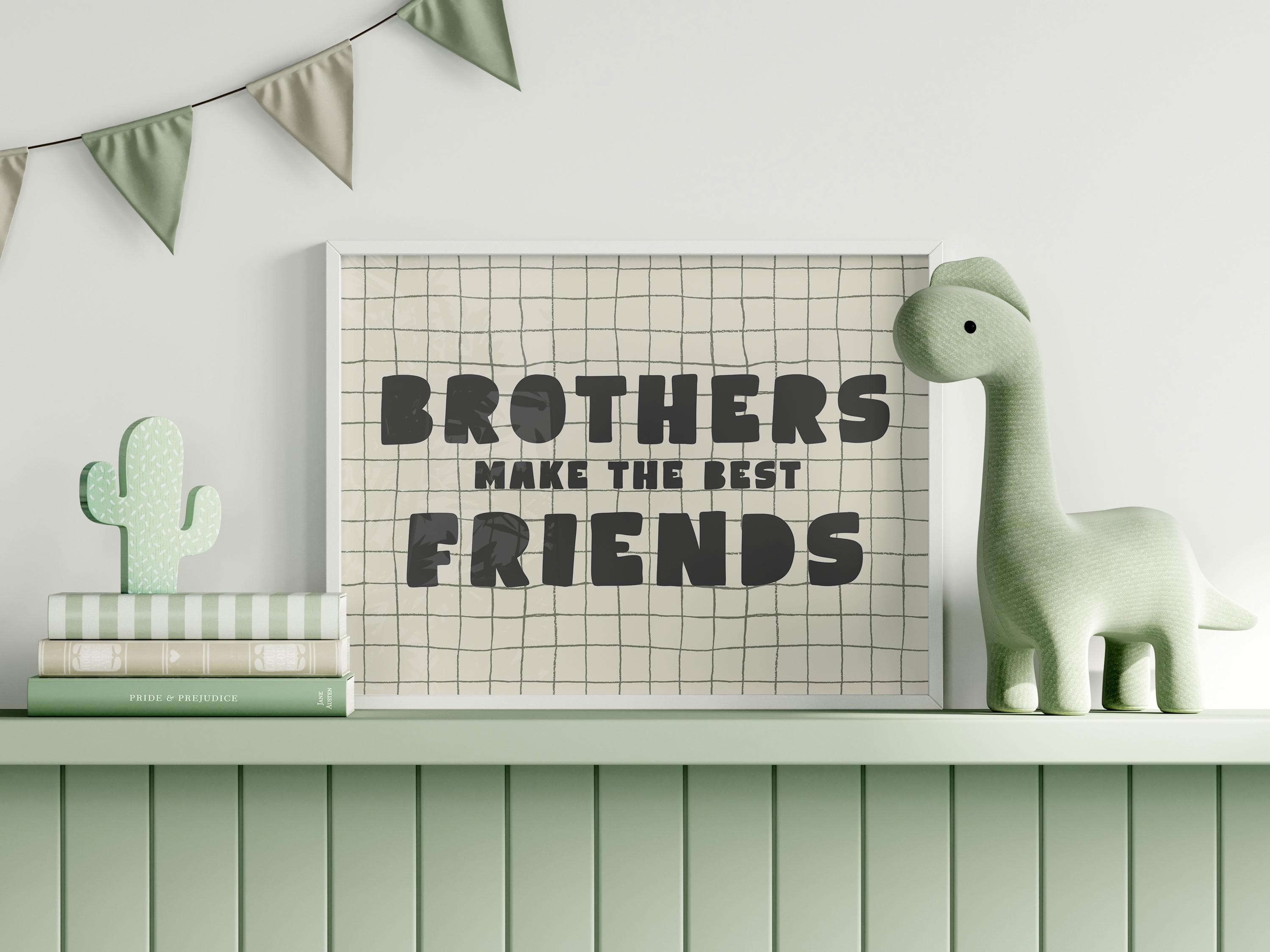 Brothers Make The Best Friends Printable Boy Nursery Print - image 4