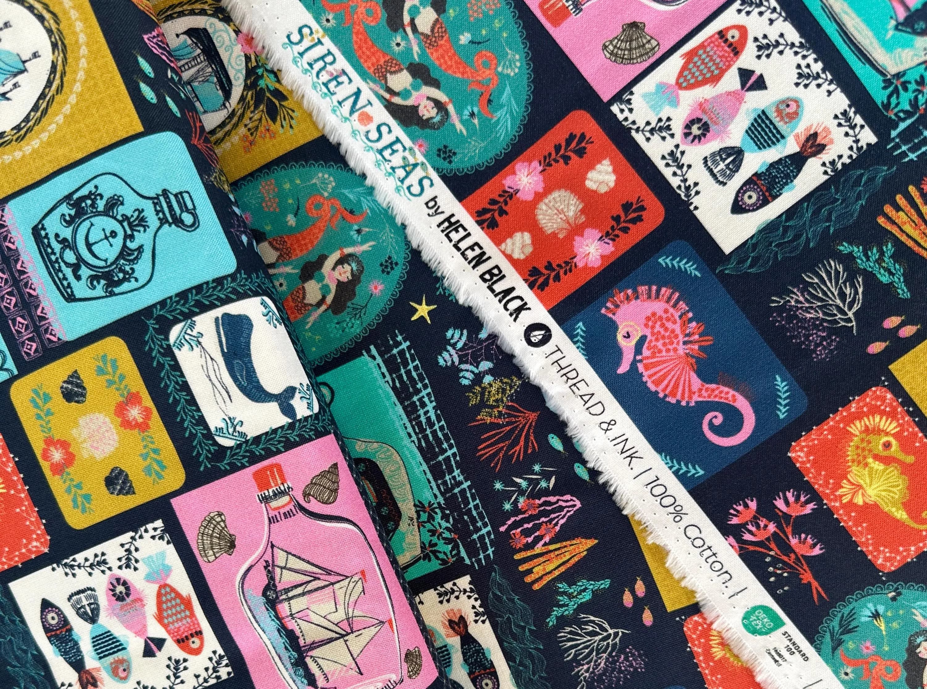 Siren Seas - Starfish and Stories By Helen Black for Thread & Ink Design Studio, 100% Cotton Fabric, by the Metre, Half Metre, Fat Quarter - image 5