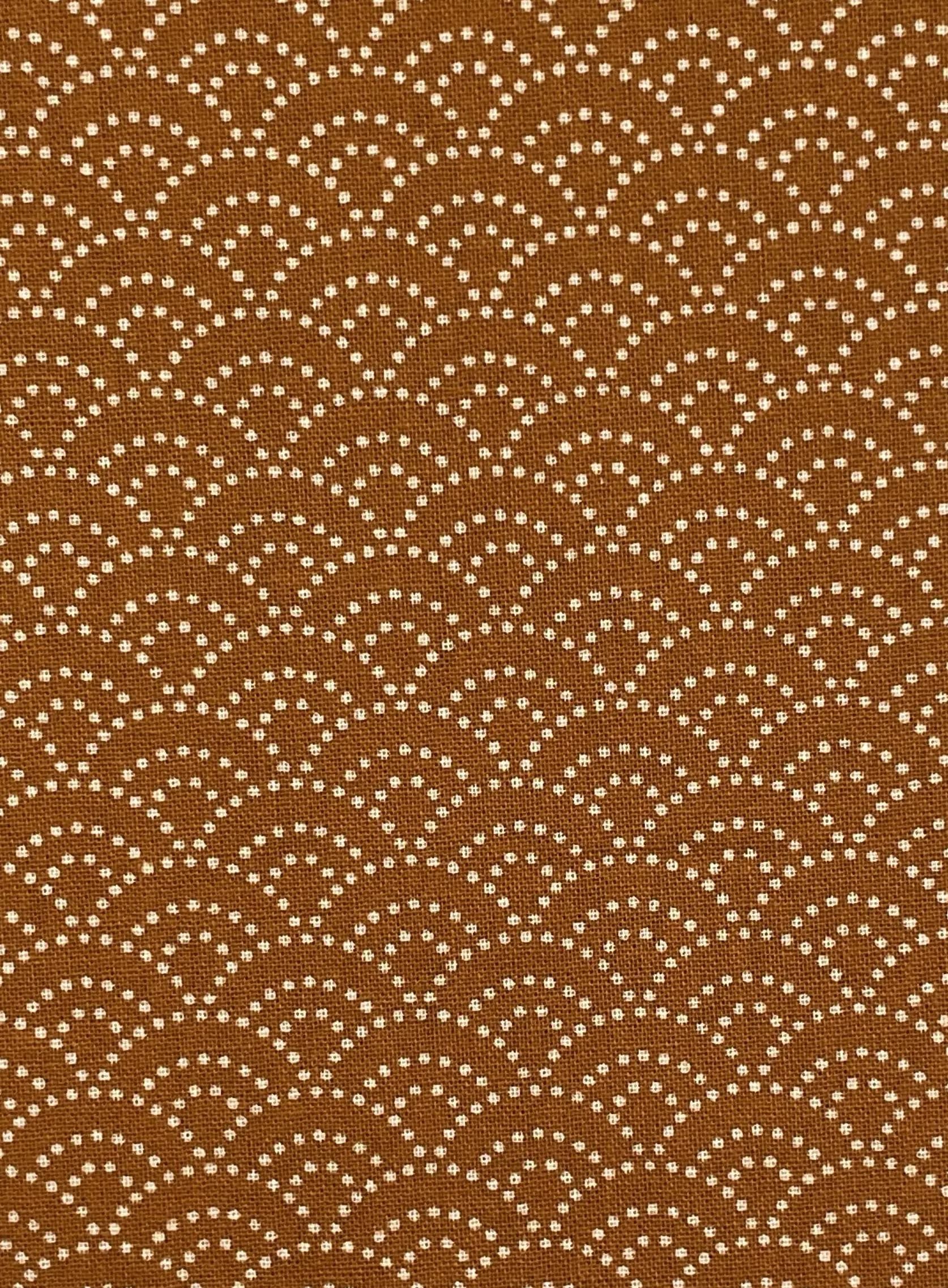 Sevenberry 100% Japanese Cotton Fabric, Shells - Pumpkin, By the Metre, Half Metre, Fat Quarter