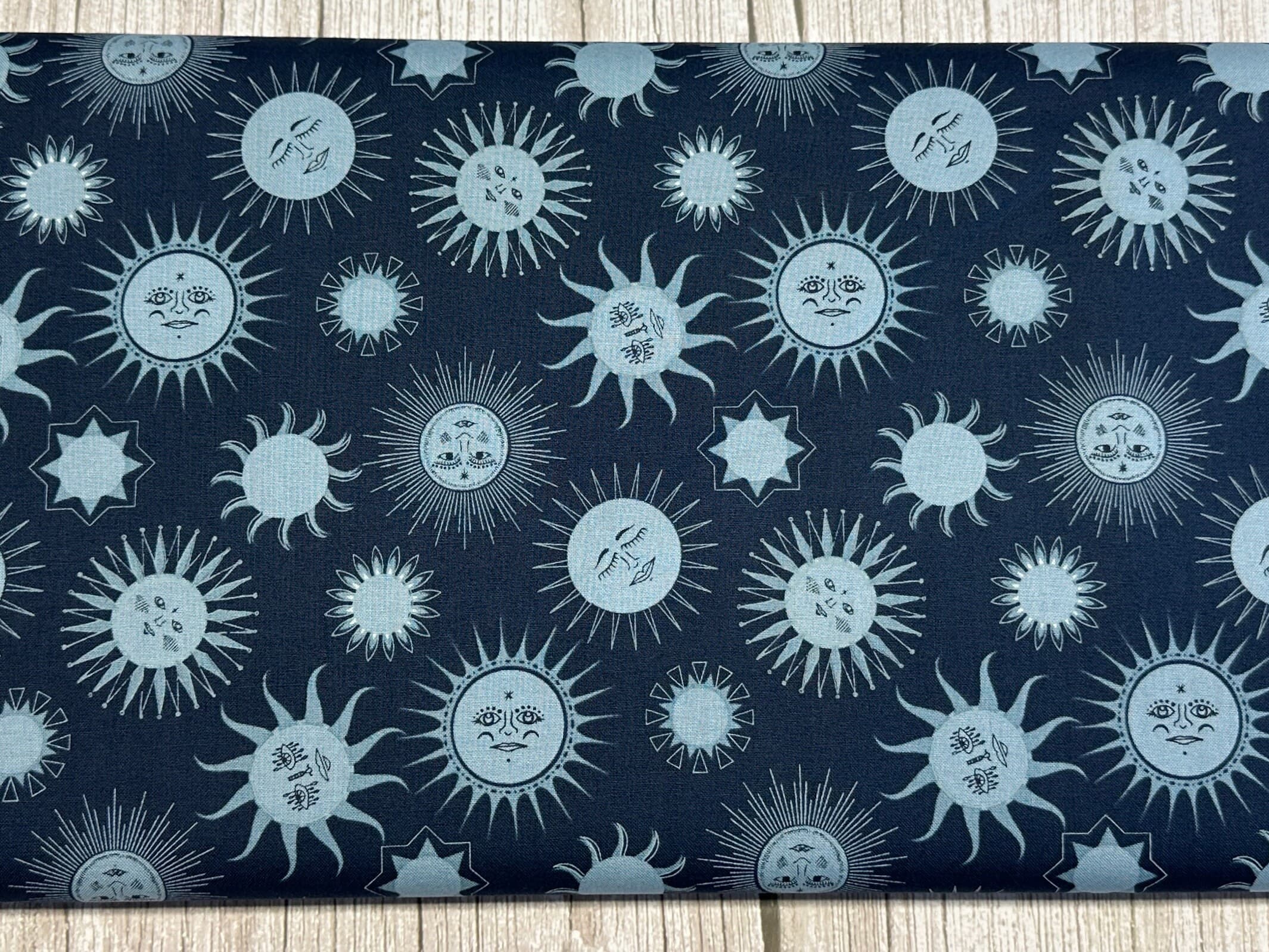 Starry Sky by April Rosenthal for Moda, 100% Cotton Fabric, Sun, Moon, Stars, By the Metre, Half Metre, Fat Quarter - image 5