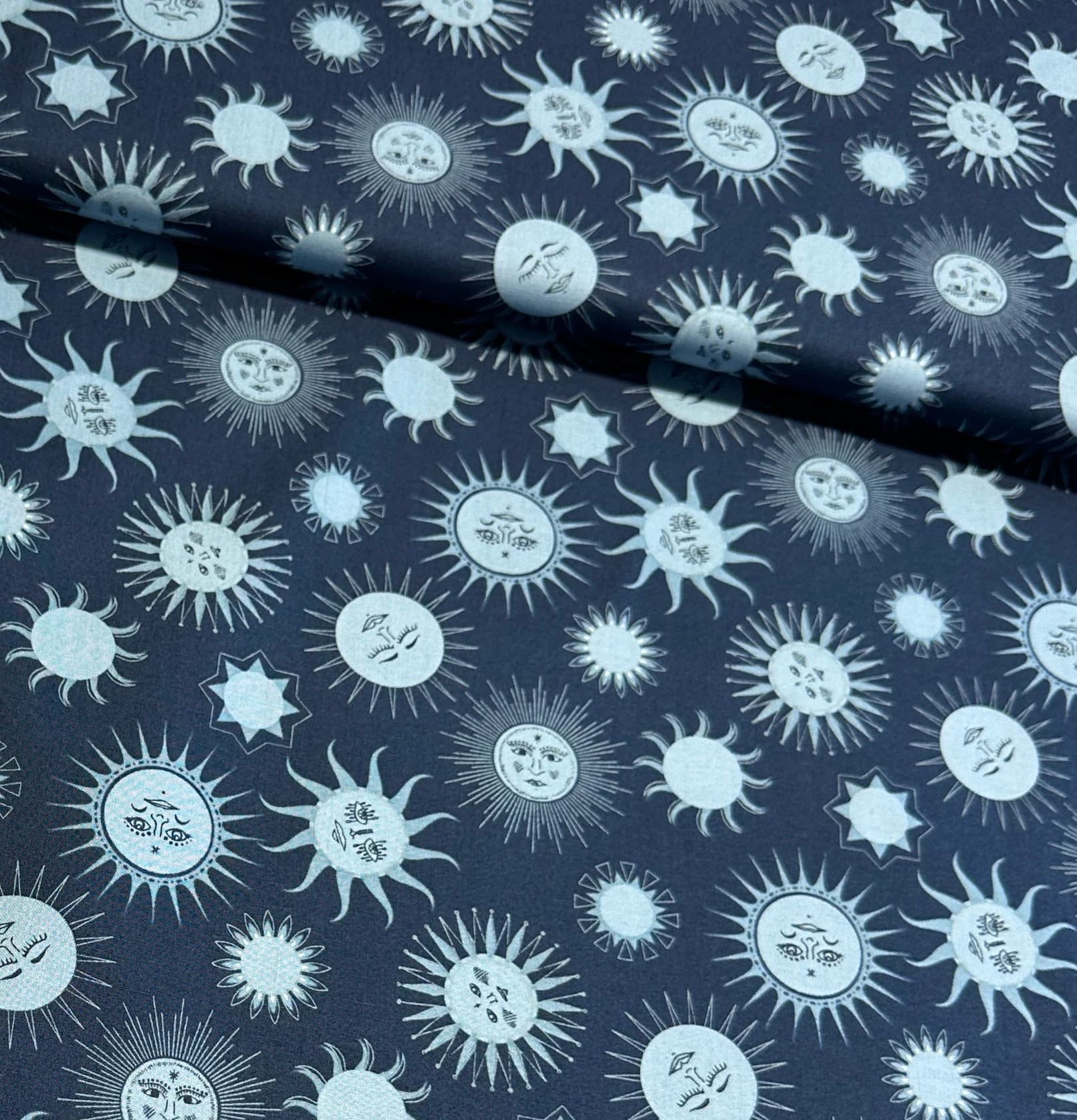 Starry Sky by April Rosenthal for Moda, 100% Cotton Fabric, Sun, Moon, Stars, By the Metre, Half Metre, Fat Quarter - image 3