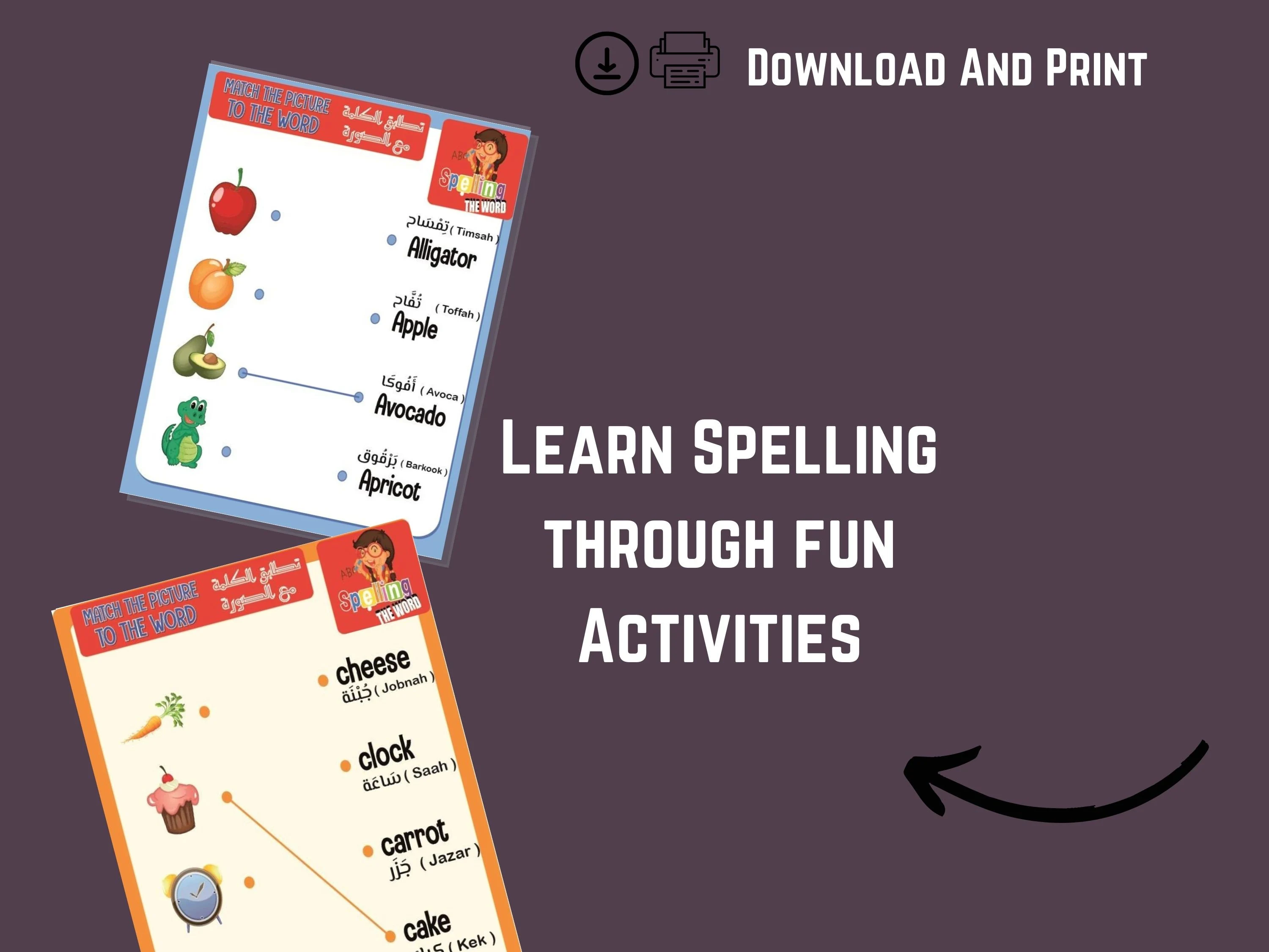 Learn to Write Words and Sentences in Arabic, Handwriting, Educational Worksheets, Learning Packet, Teaching Resource, fun, PDF, Instant, - image 3