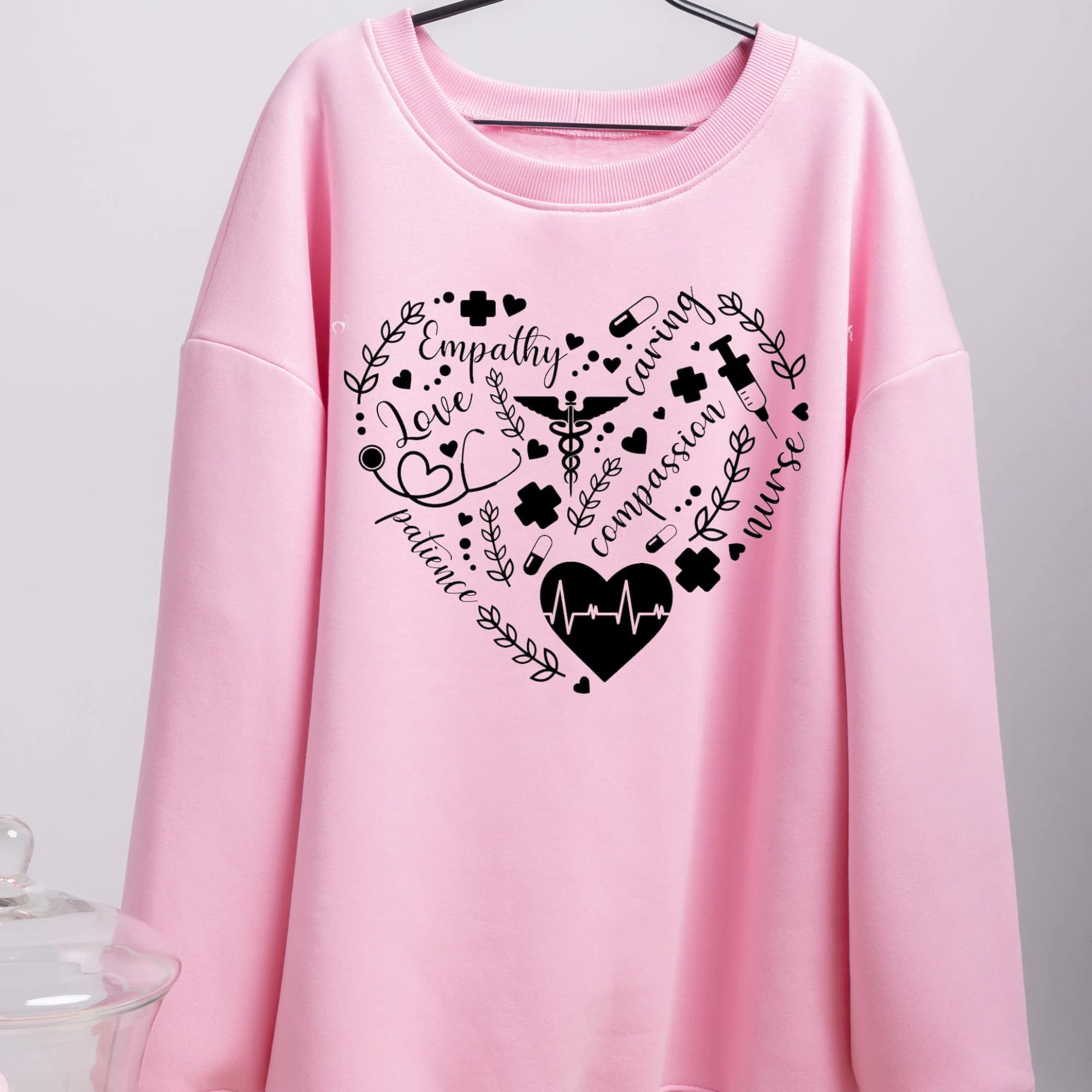 Inspirational Nurse Life Sweatshirt: Saving Lives, Healing Hearts - image 3