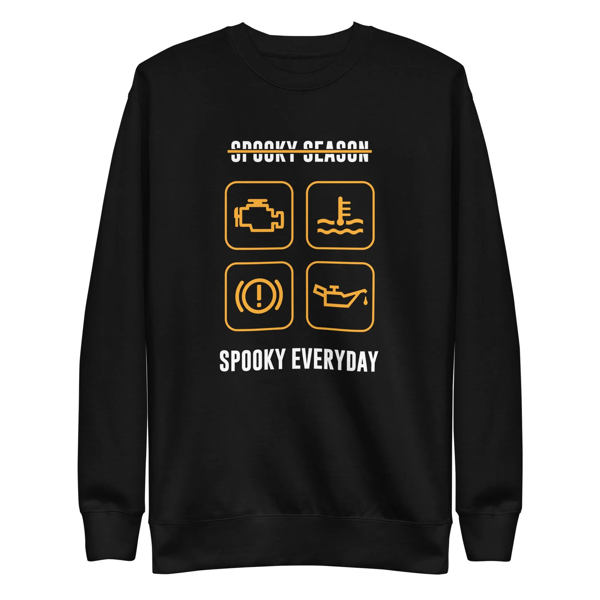 Car Lovers Halloween Unisex Sweatshirt, Sarcastic Car Dashboard Warning Sign Unisex Shirt, Spooky Season Gift for Mechanic