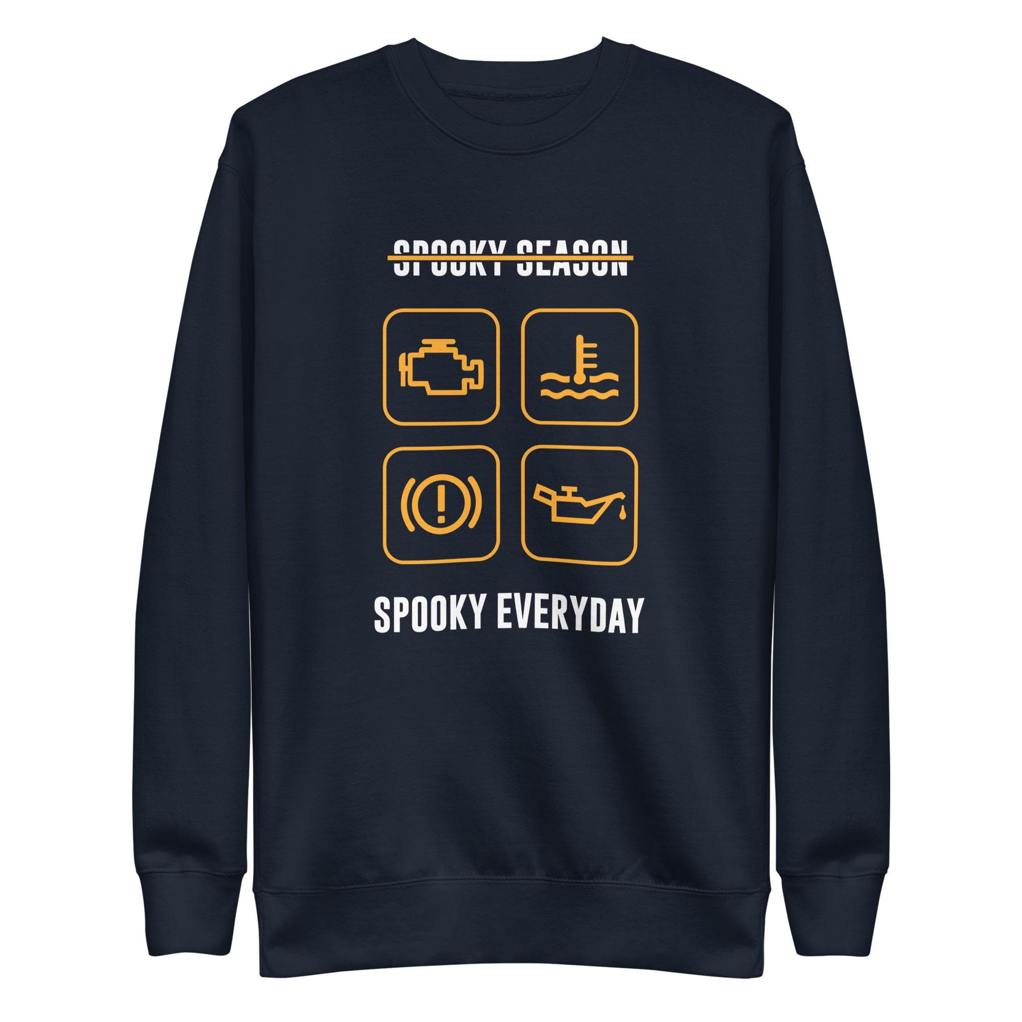 Car Lovers Halloween Unisex Sweatshirt, Sarcastic Car Dashboard Warning Sign Unisex Shirt, Spooky Season Gift for Mechanic