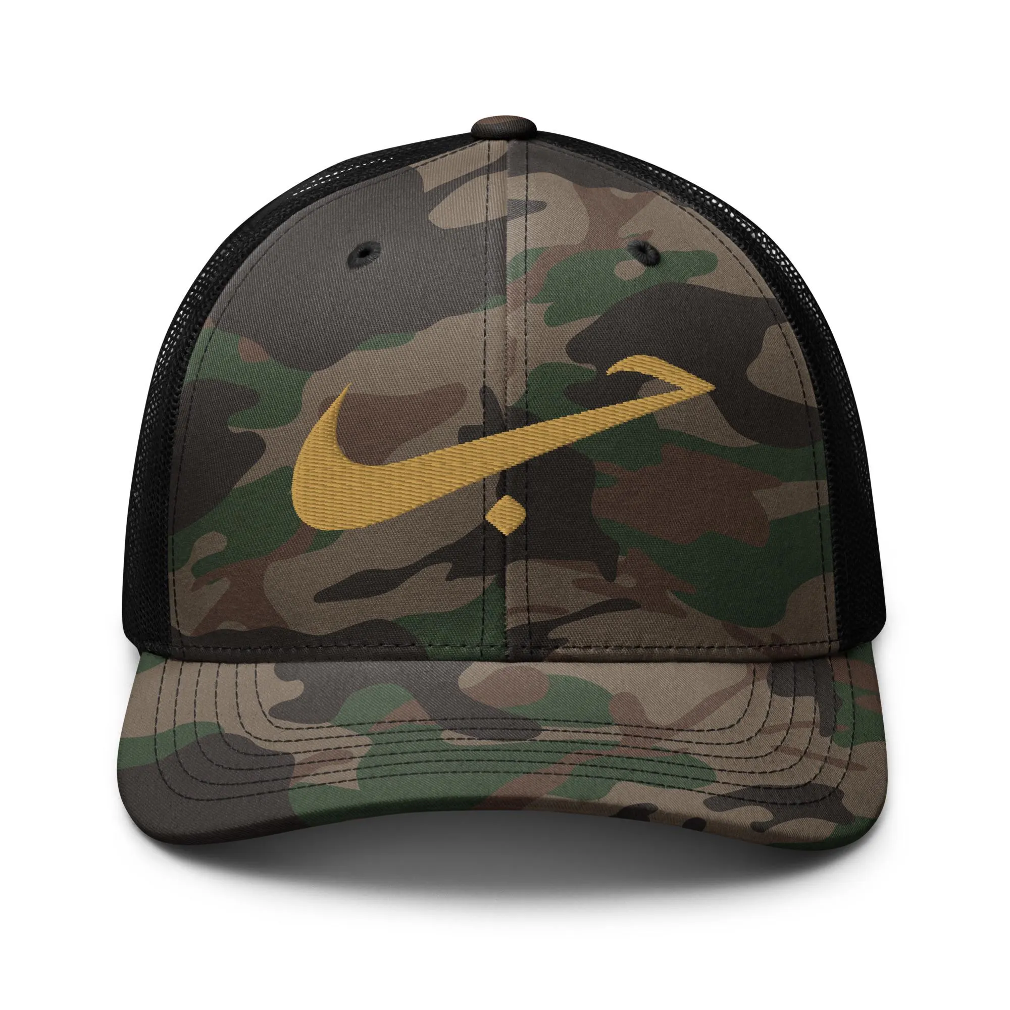 Arabic Love Camouflage Cap, Swoosh Style Arabic trucker Hat, Modern Multicultural Unisex Streetwear, Habibi Gift
