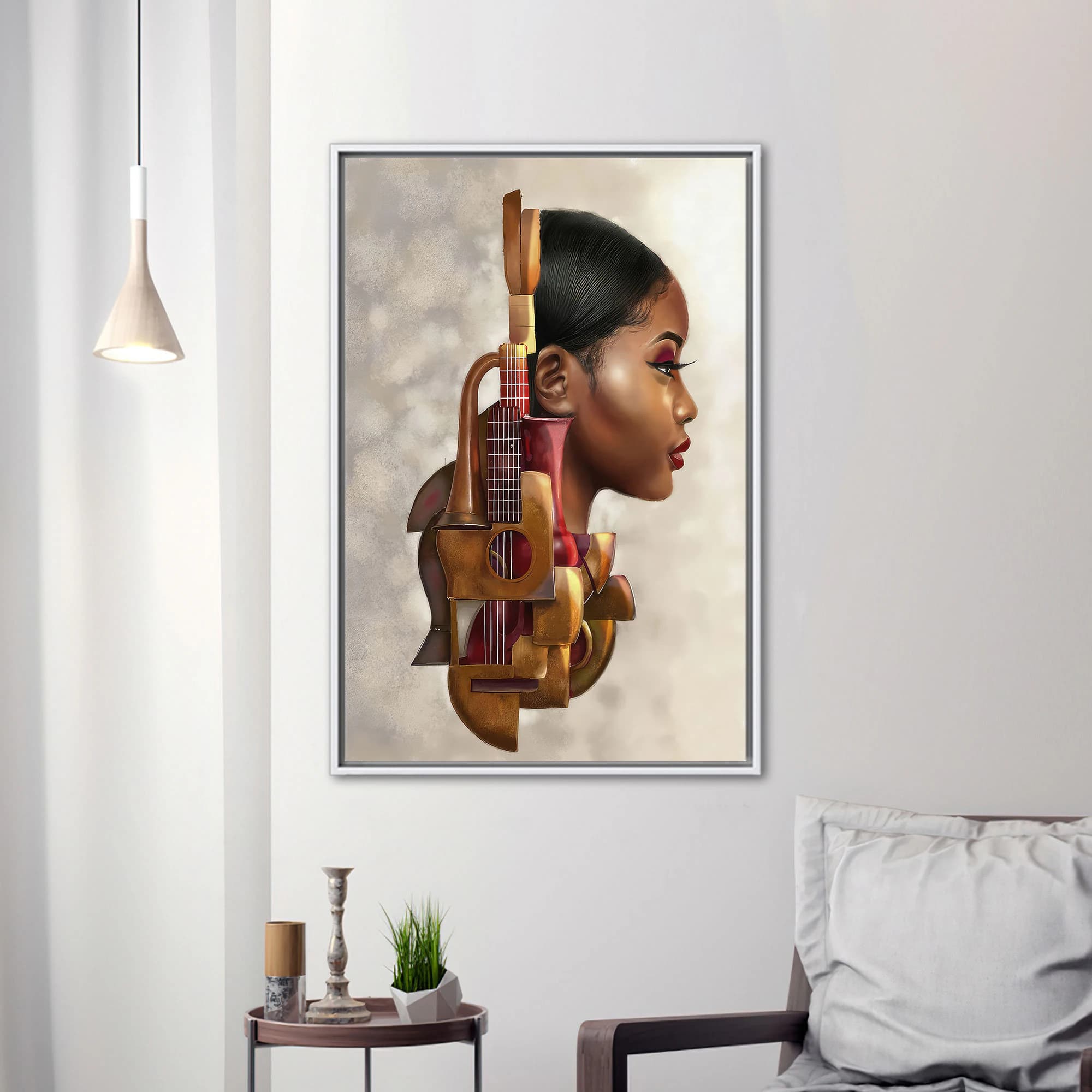 Office Decor Art, Gift For The Home, Music Room Wall Decor, Violin Wall Art, Abstract Canvas, Musician Woman Canvas, Printable Wall Art, - image 4