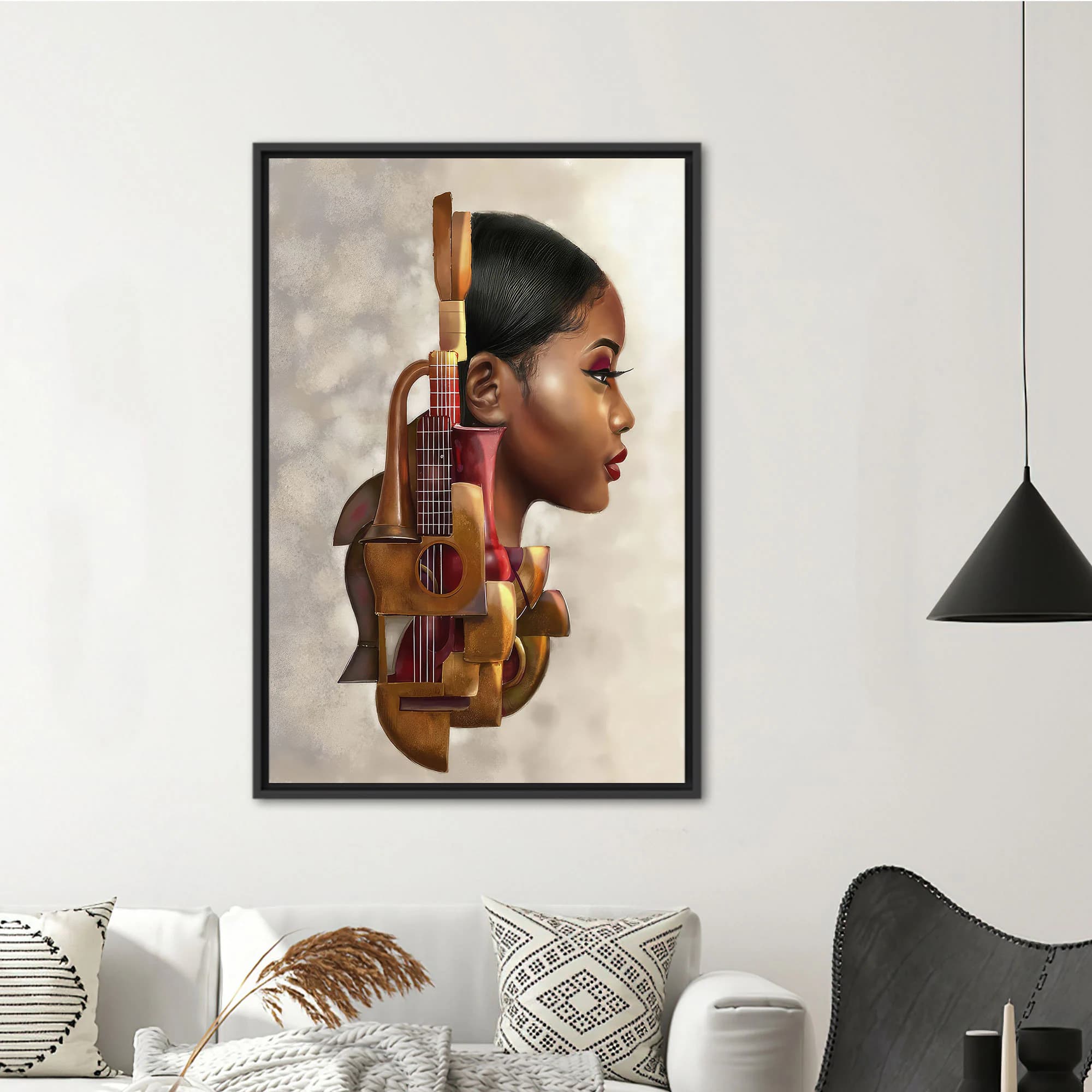 Office Decor Art, Gift For The Home, Music Room Wall Decor, Violin Wall Art, Abstract Canvas, Musician Woman Canvas, Printable Wall Art, - image 5
