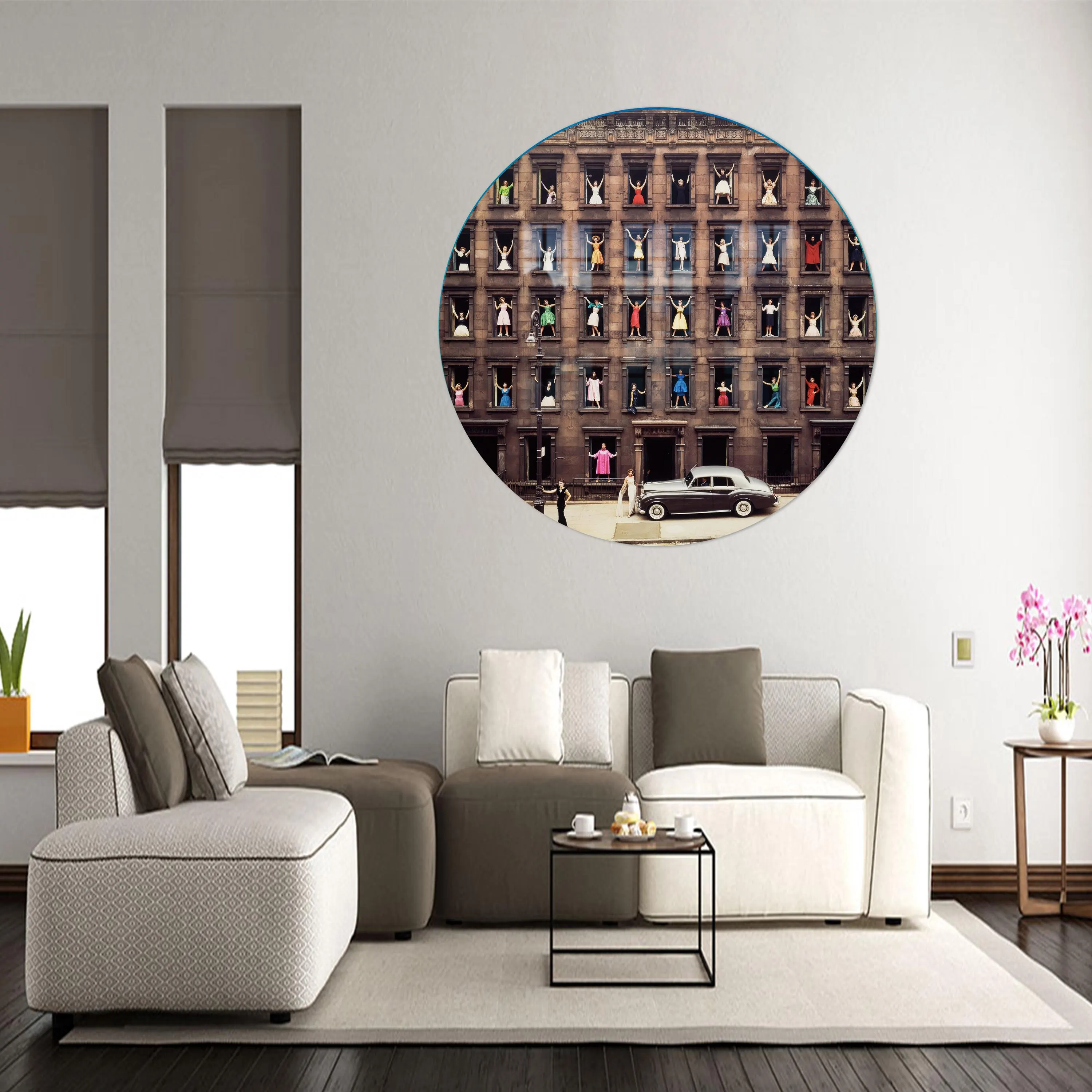 Ormond Gigli Art Decor, Reproduction Glass, Girls in the Windows Glass Wall Art, Girl Room Wall Hanging, Canvas Wall Art, - image 4
