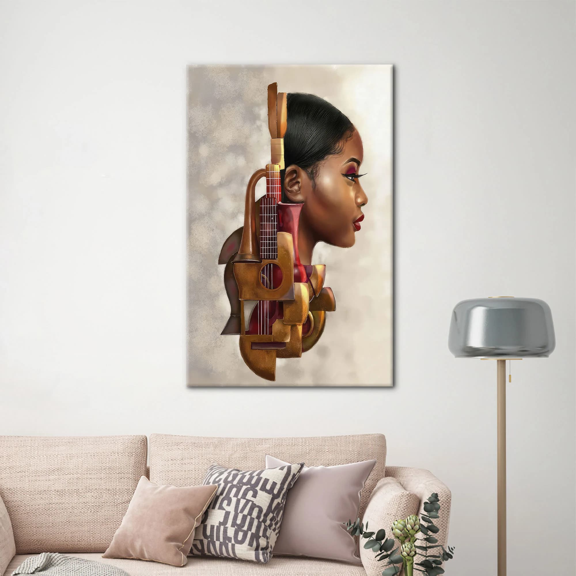Office Decor Art, Gift For The Home, Music Room Wall Decor, Violin Wall Art, Abstract Canvas, Musician Woman Canvas, Printable Wall Art, - image 3