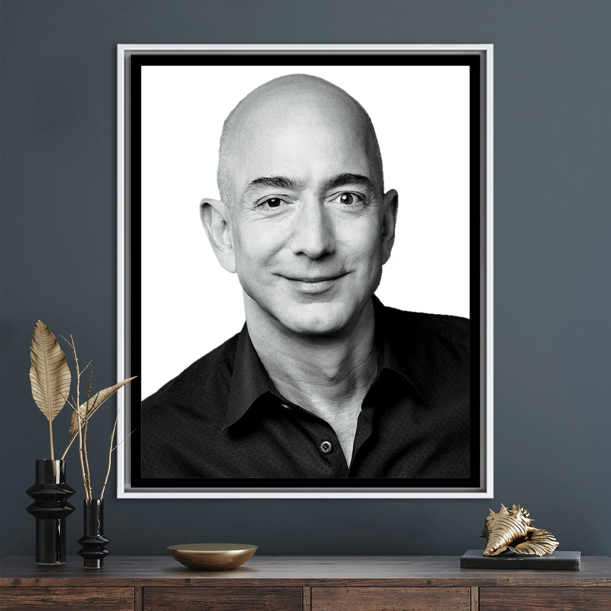Wall Art Canvas, Wall Art, Canvas Print, Jeff Bezos, Jeff Bezos Art Canvas, Famous Printed, Portre Canvas Print, Famous Quote Canvas Poster, - image 3