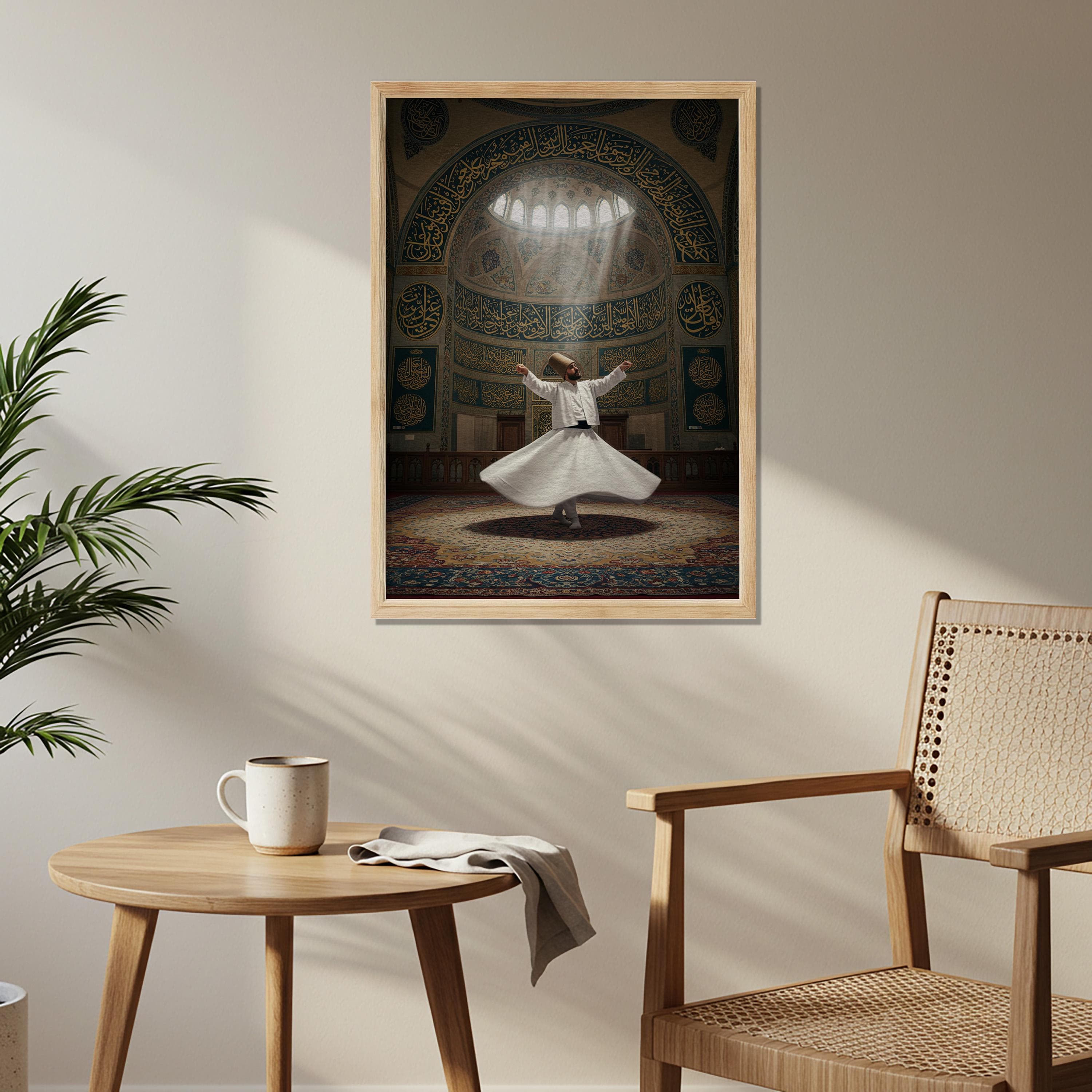 Whirling Dervish Spiritual Art, Turkish Sufi Dance Wall Art, Mystical Religious Artwork, Inspirational Islamic Decor, Gift for Meditation - image 5