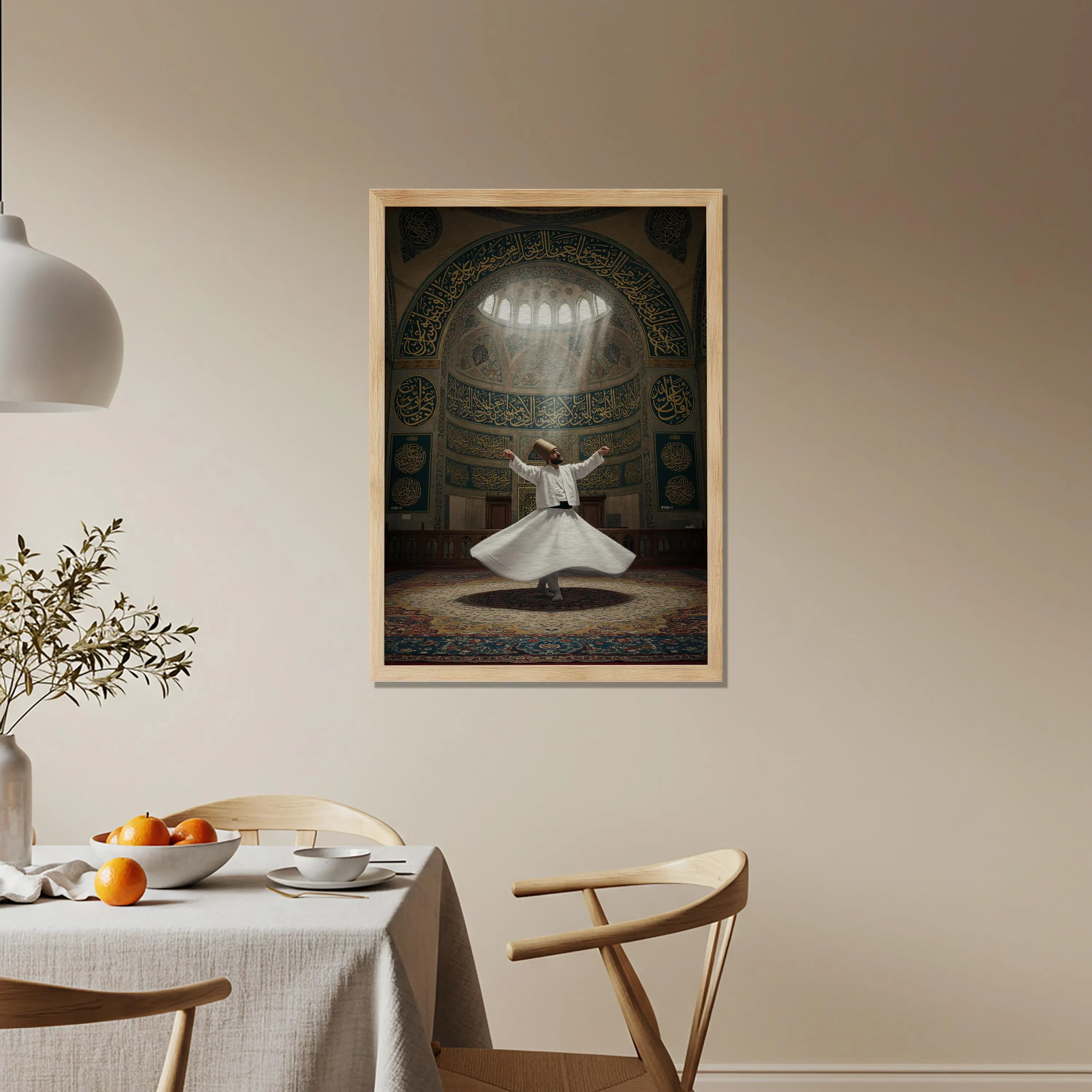 Whirling Dervish Spiritual Art, Turkish Sufi Dance Wall Art, Mystical Religious Artwork, Inspirational Islamic Decor, Gift for Meditation - image 4