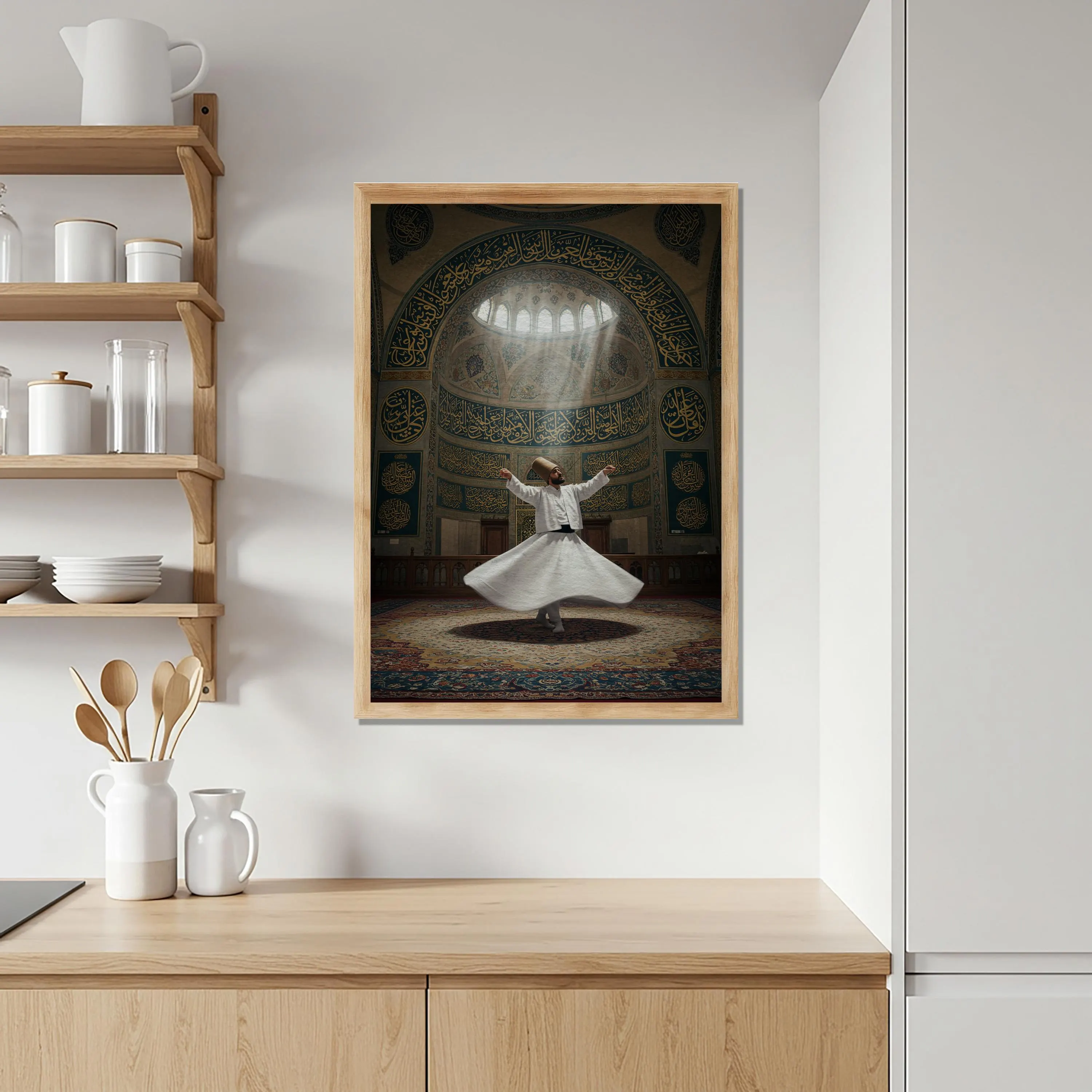 Whirling Dervish Spiritual Art, Turkish Sufi Dance Wall Art, Mystical Religious Artwork, Inspirational Islamic Decor, Gift for Meditation - image 3