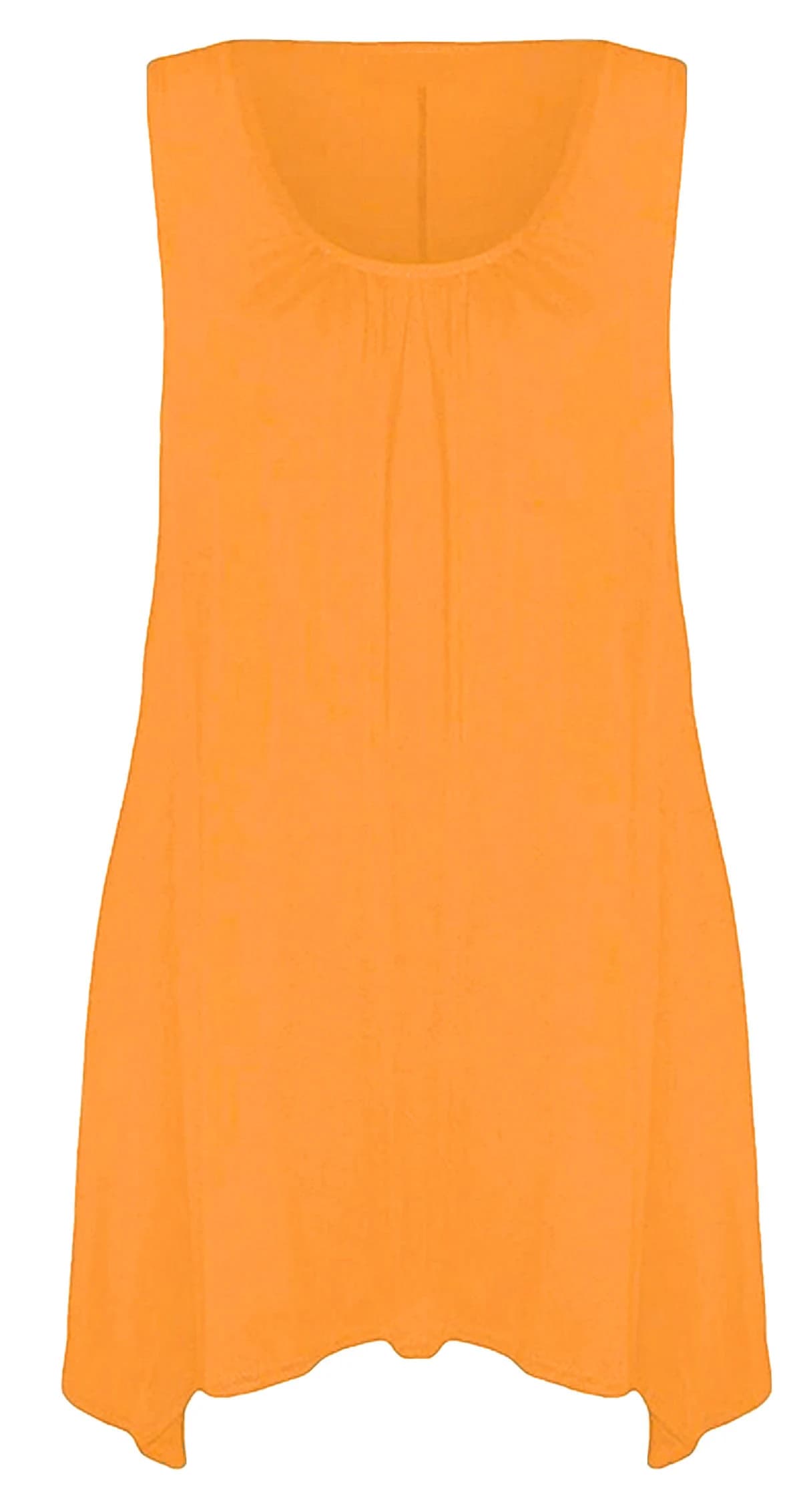 Plus Size Sleeveless Swing Tunic Top: Flared Hanky Hem - image 5