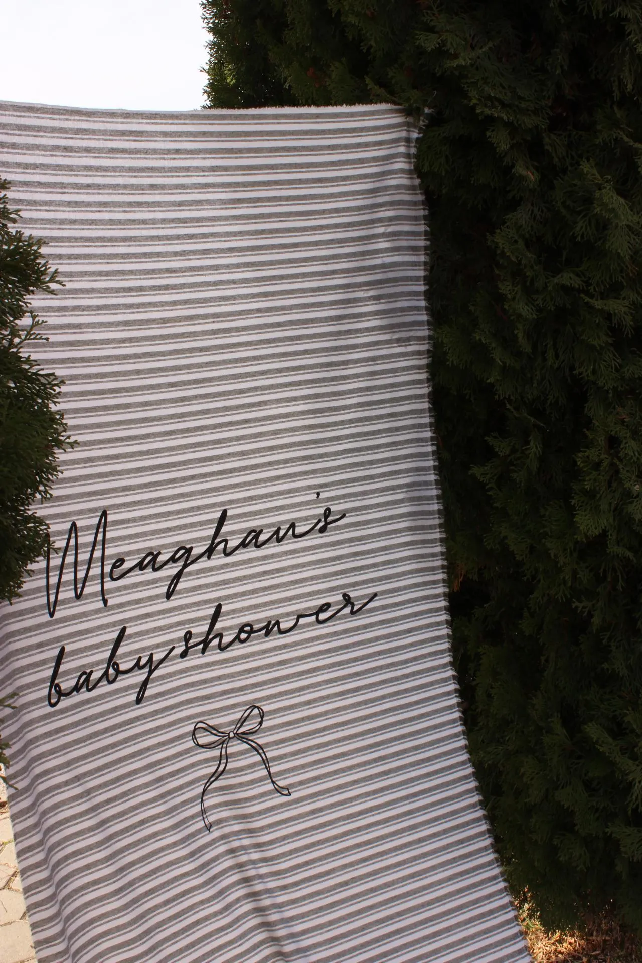 Stripe Sign for Baby Shower, Personalized Fabric Baby Shower Sign, Custom Baby Shower Sign, Custom Baby Shower Decor - image 5