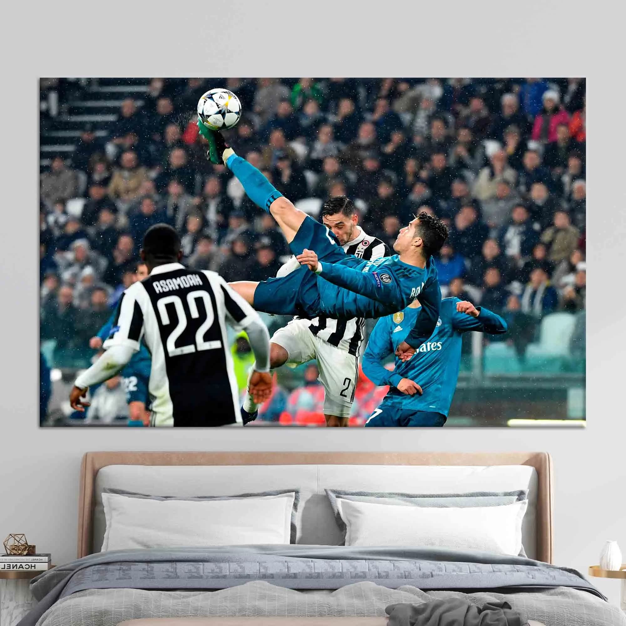 Living Room Wall Art, Home Decor Wall Art, Cristiano Ronaldo, Famous Canvas Print, Trendy Canvas Art, Canvas Wall Art, Soccer Artwork, - image 3