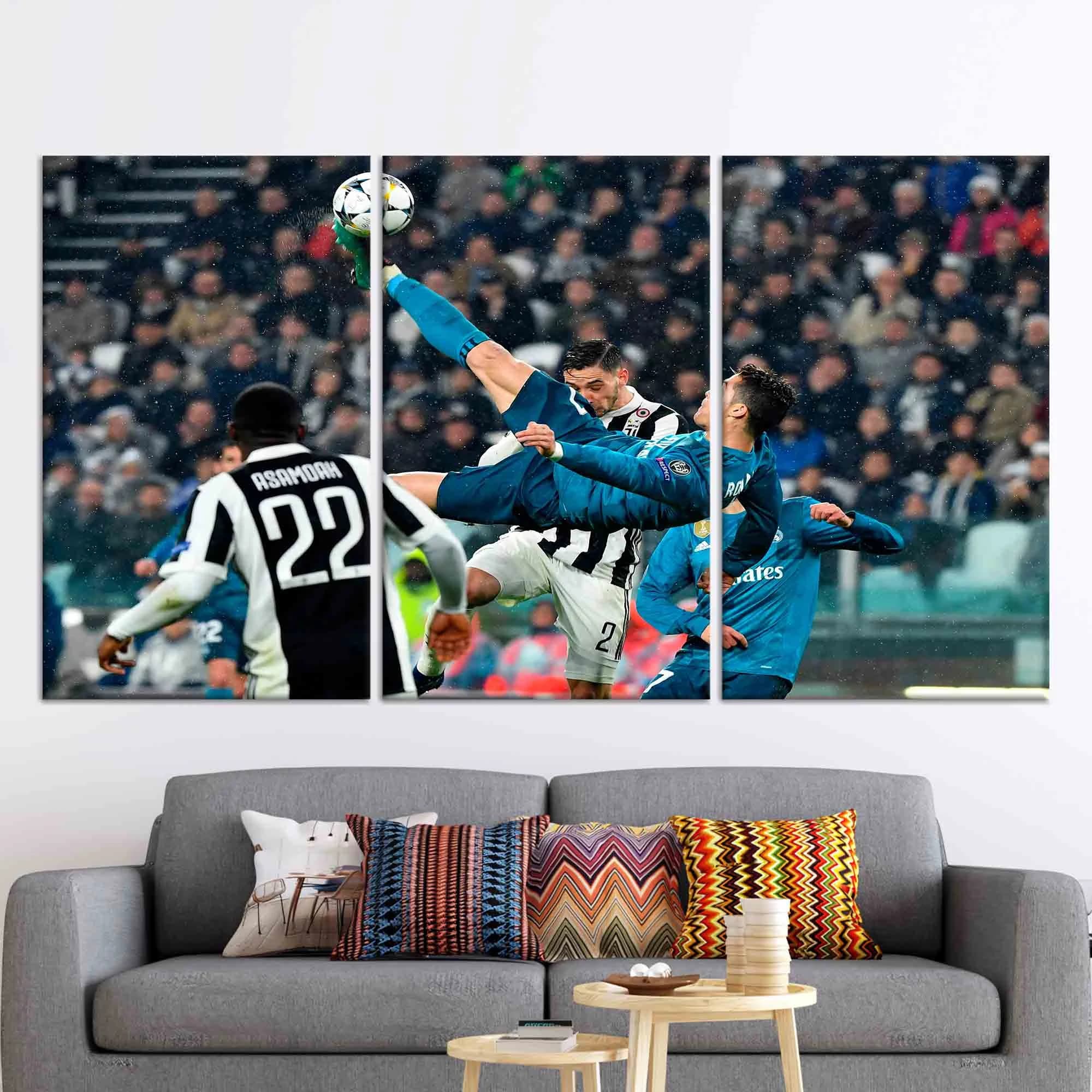 Living Room Wall Art, Home Decor Wall Art, Cristiano Ronaldo, Famous Canvas Print, Trendy Canvas Art, Canvas Wall Art, Soccer Artwork, - image 4
