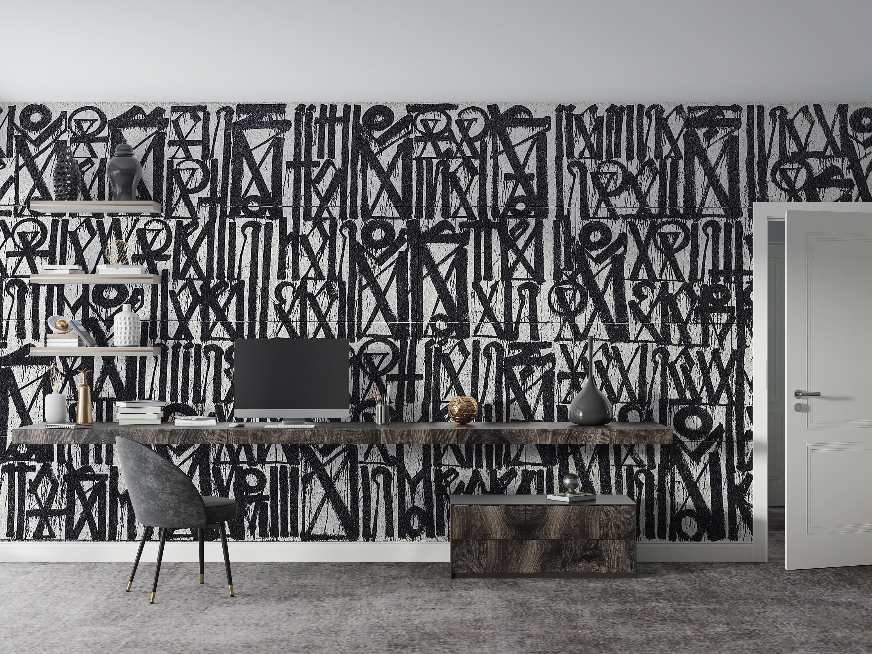 Retna, Abstract Wall Paper, Retna Wall Decor, American GraffitiGraffiti Wall Paper, American Street Wall Decor, - image 5