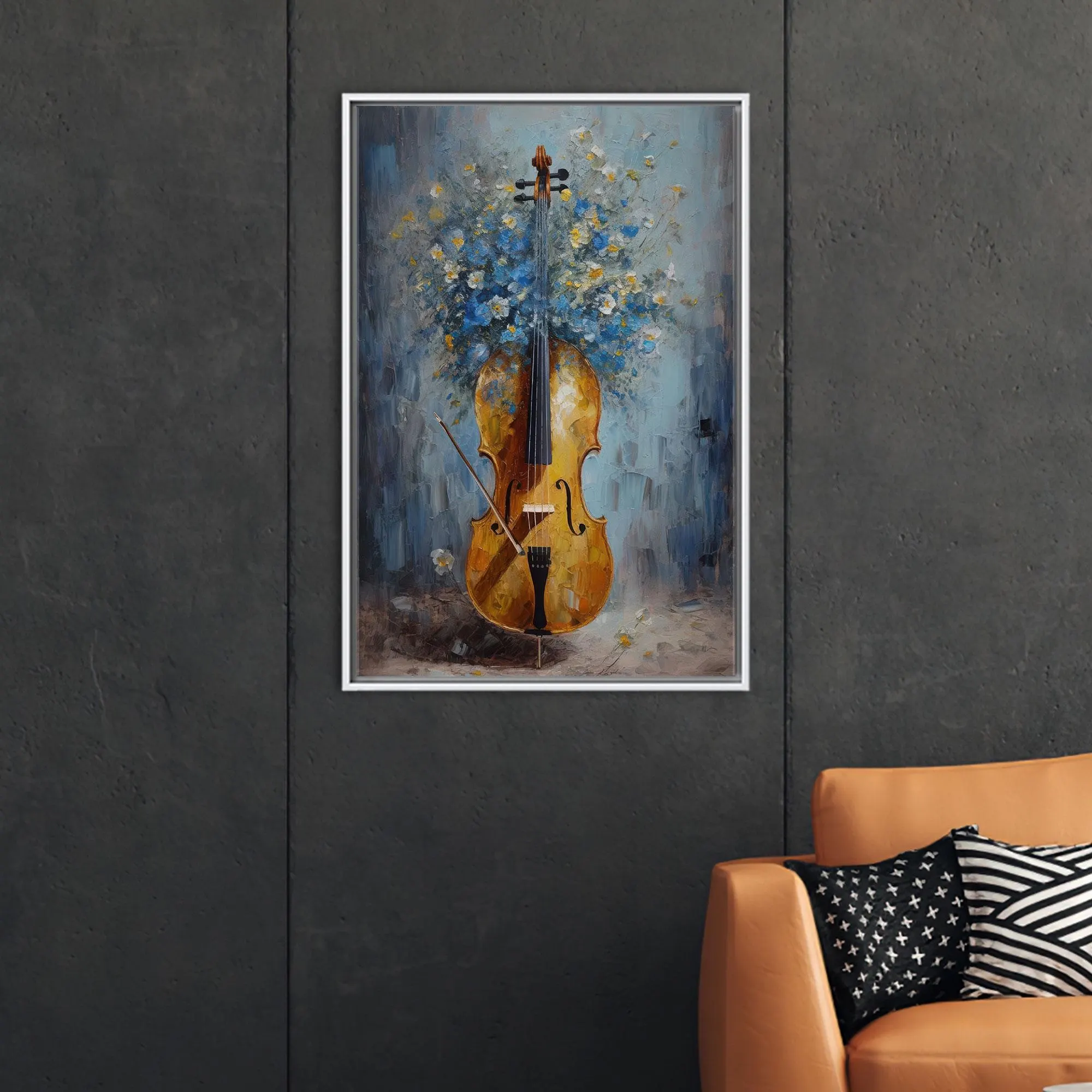 Floral Art,Cello Canvas Print,Bedroom Decor Art,Framed Wall Art,Kitchen Decor Art,3D Canvas,Handmade Gift,Bridesmaid Gifts,Wall Decoration,Holiday Decor Art,Personalized Gifts,Housewarming Gift,Christmas Gifts,