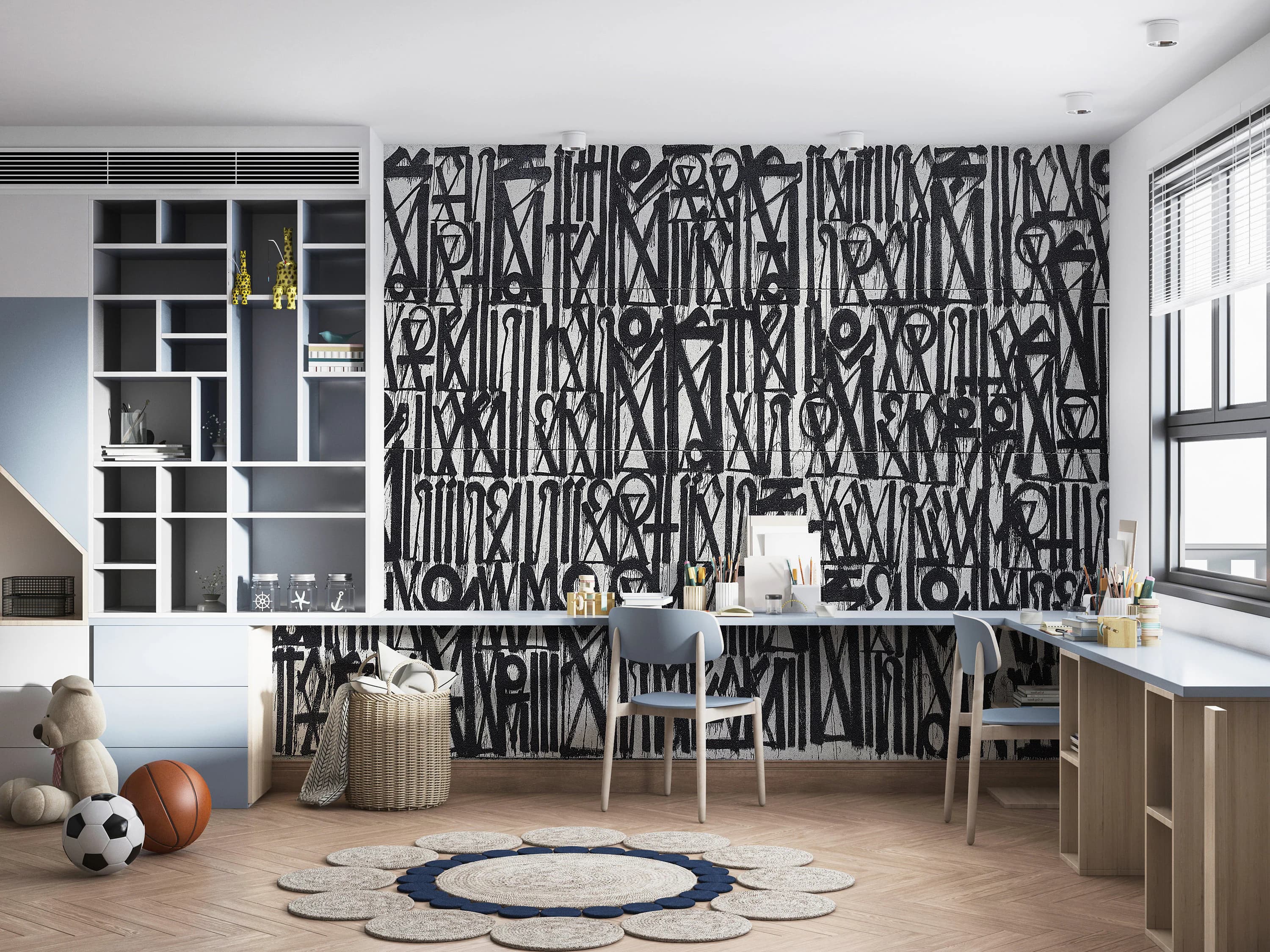 Retna, Abstract Wall Paper, Retna Wall Decor, American GraffitiGraffiti Wall Paper, American Street Wall Decor, - image 4