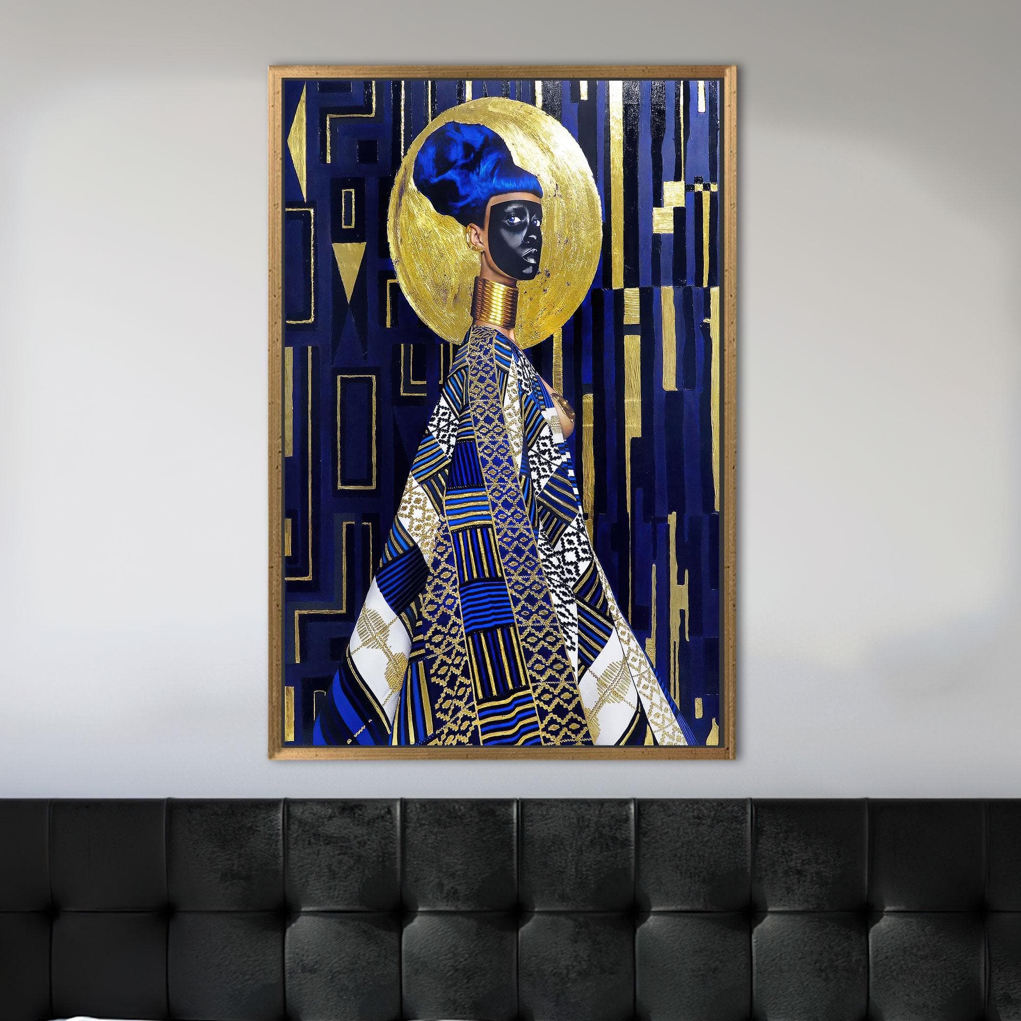 African Woman Poster,Black Woman Artwork,Blue Wall Hanging,Abstract Art Canvas,Large Canvas Art,Holiday Decor Art,Printable Wall Art,Kitchen Decor Art,Personalized Gift,Office Decor Art,Gifts,Large Wall Art,Wall Decoration,