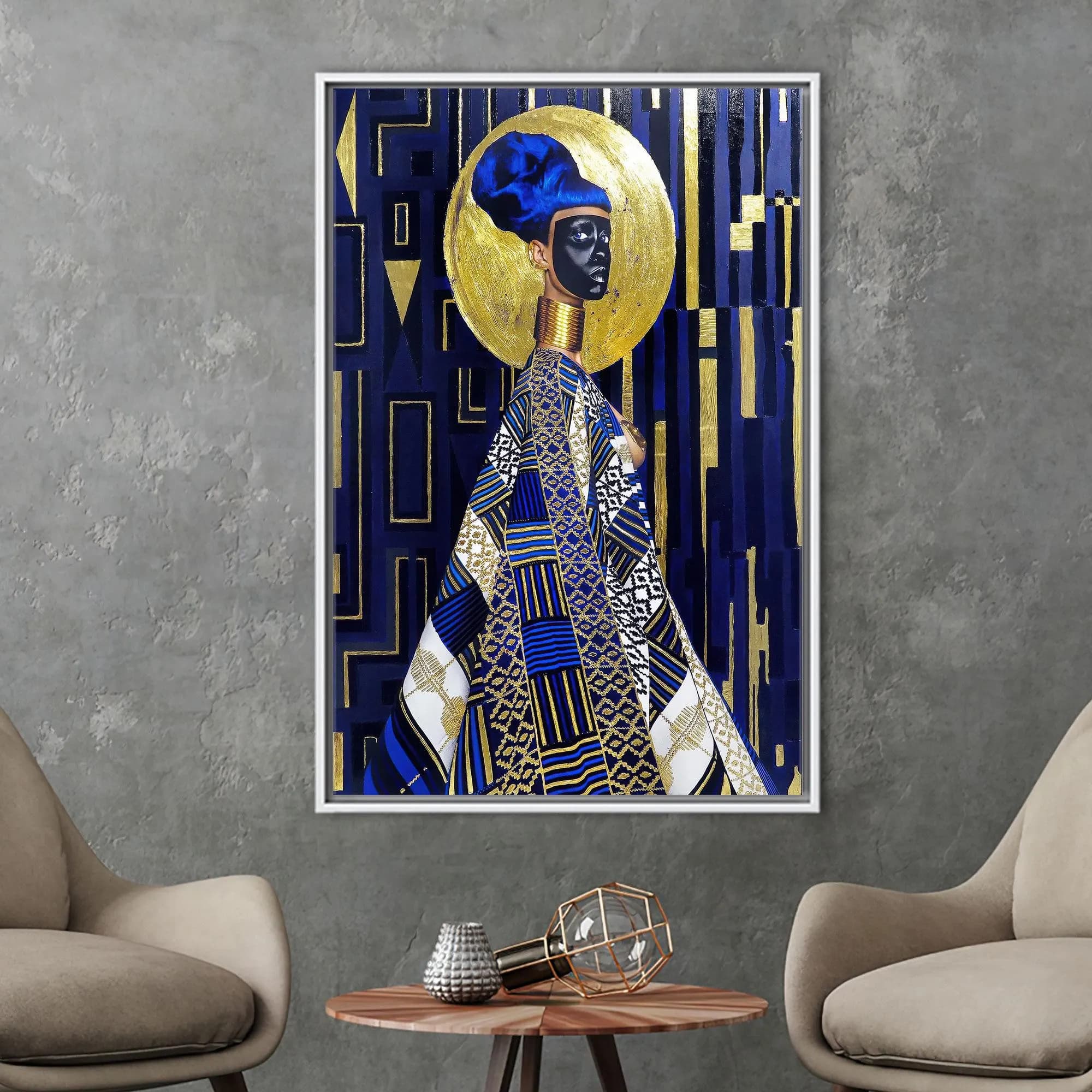 African Woman Poster,Black Woman Artwork,Blue Wall Hanging,Abstract Art Canvas,Large Canvas Art,Large Wall Art,Decor Canvas,Gift For Her,Printable Wall Art,Large Wall Decor,Christmas Gifts,Bedroom Decor Art,Handmade Gift,