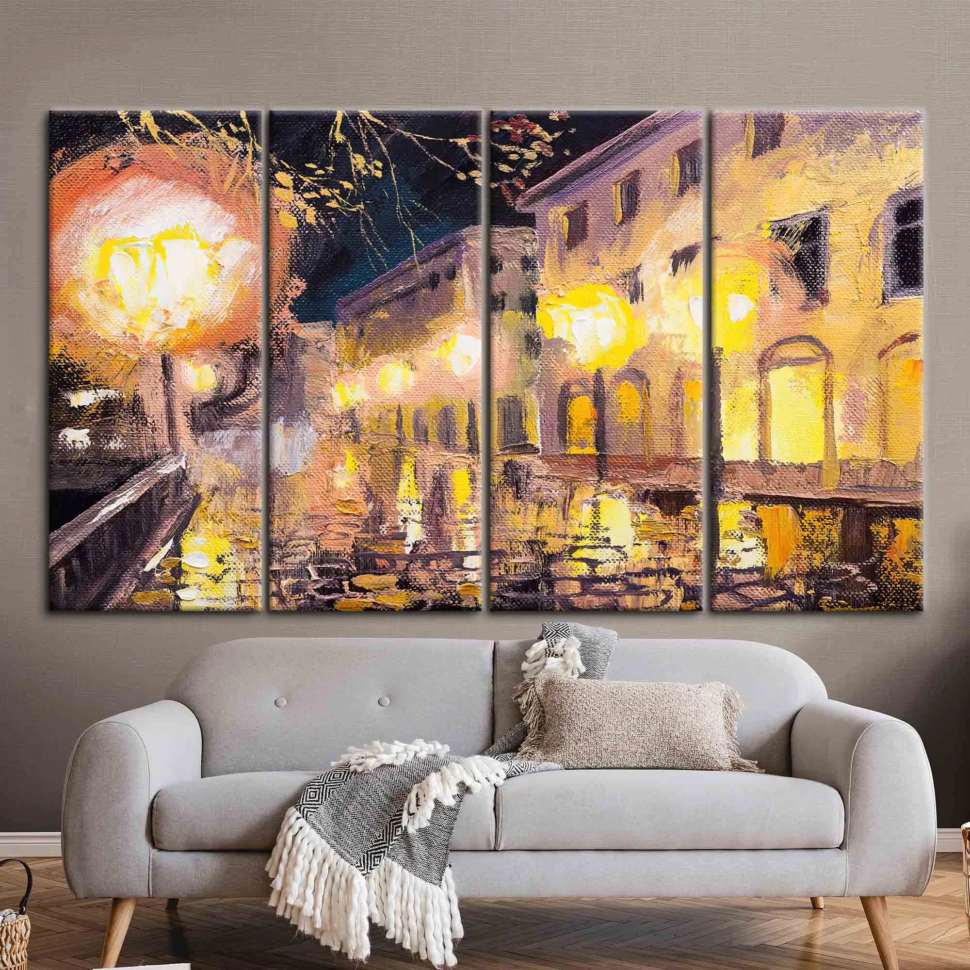 Night In Paris, View Wall Art, City Landscape Poster, Landscape Wall Decor, Paris Street Lamp Wall Decor, Oili Wall Decor, - image 4