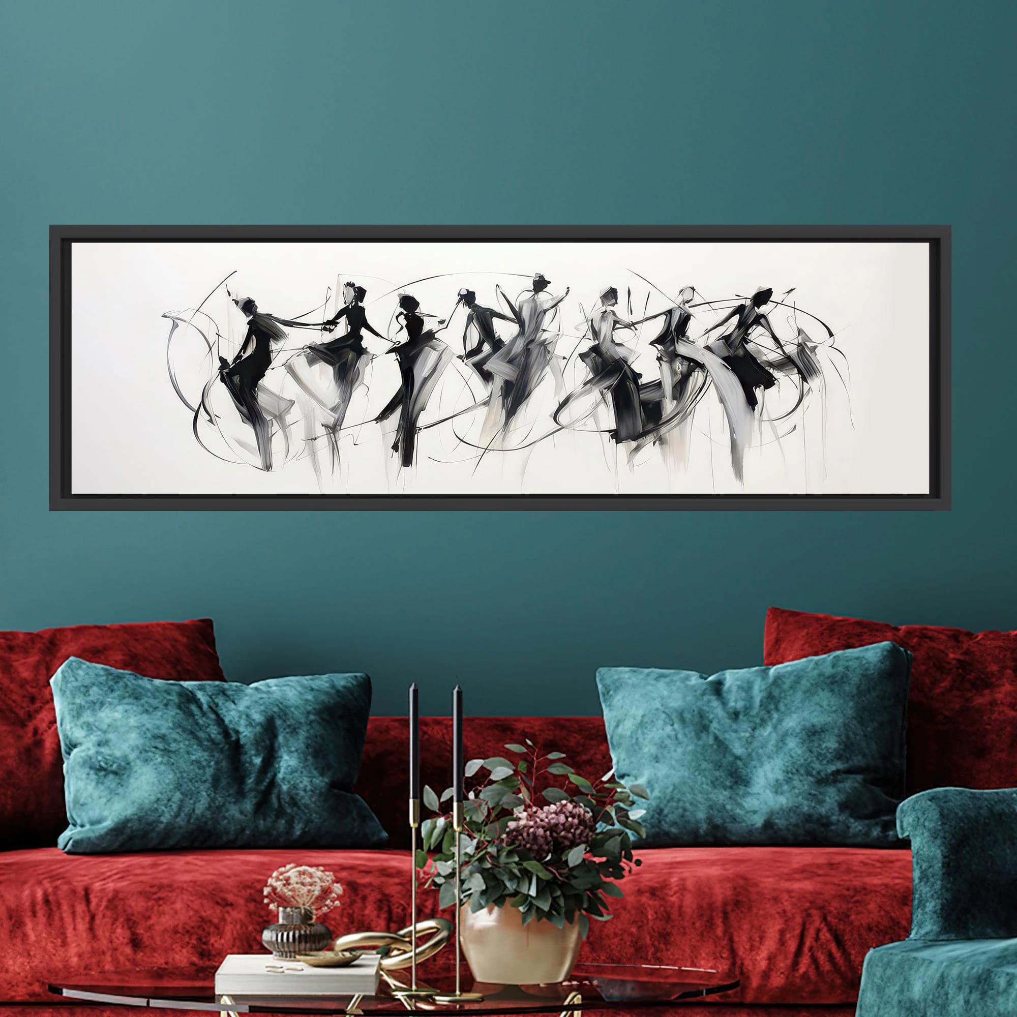 Abstract Dancer Canvas Art, Black and White Ballet Wall Decor, Modern Movement Poster Print, Elegant Dance Studio Wall Decoration - image 5