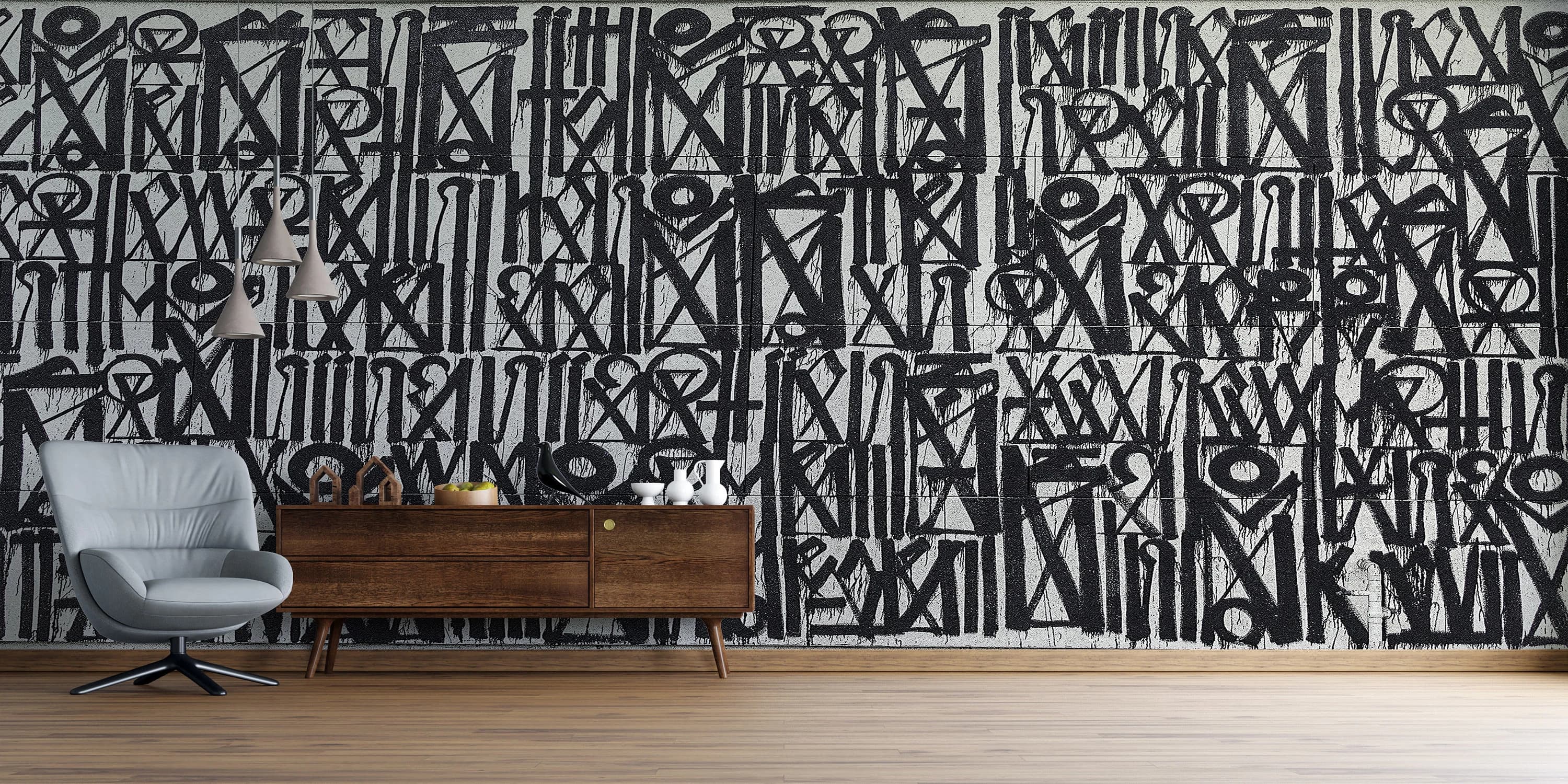 Retna, Abstract Wall Paper, Retna Wall Decor, American GraffitiGraffiti Wall Paper, American Street Wall Decor, - image 3